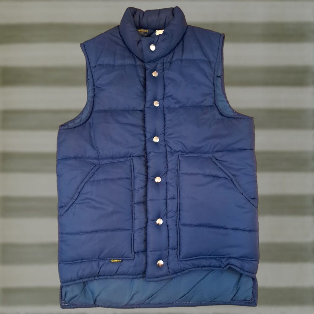 Vintage VINTAGE Oshkosh Vest Full Metal Button-Down Outdoor Nylon Blue M USA Made Bomber Style Size US M / EU 48-50 / 2 - 1 Thumbnail