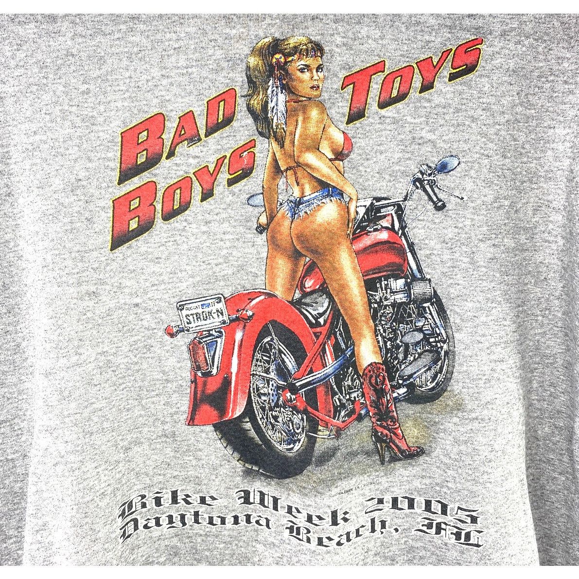 Jerzees Vtg Bad Boys Toys Biker Shirt Size Large Motorcycle Pinup Size US L / EU 52-54 / 3 - 2 Thumbnail