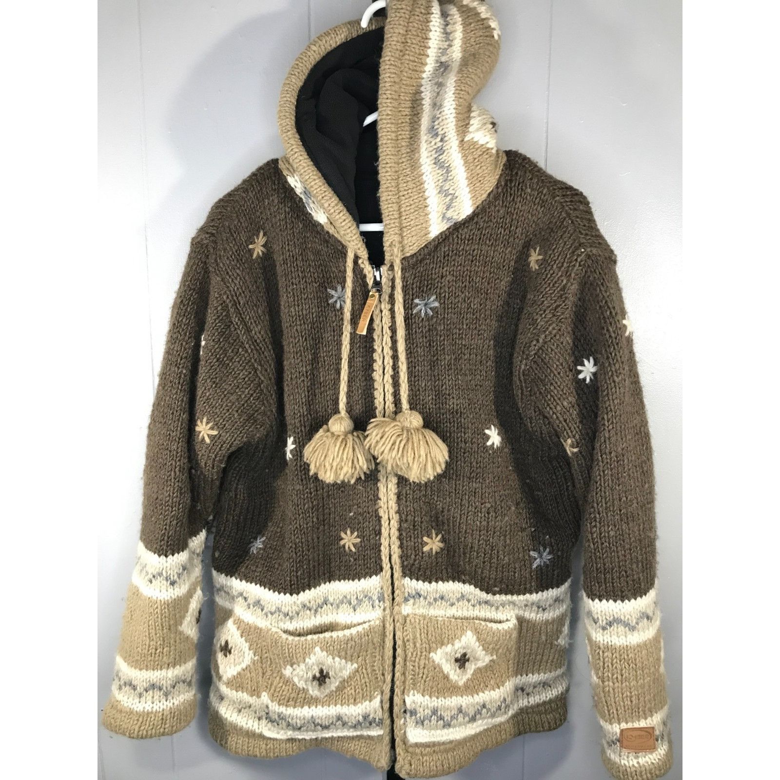 Other Kyber 100% Wool Outerwear Sweater Jacket Size MD Brown Hoode Size M / US 6-8 / IT 42-44 - 1 Thumbnail