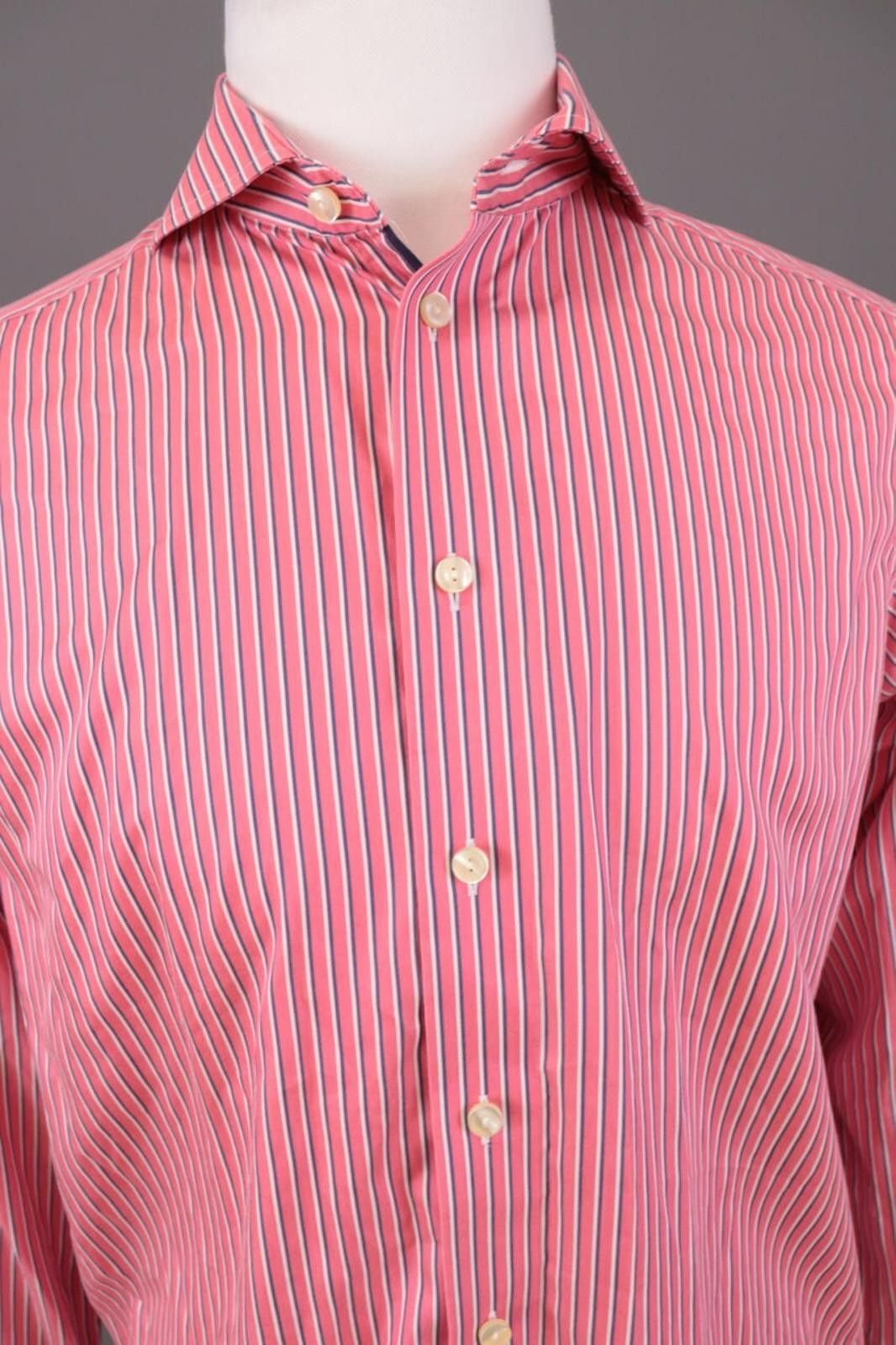 Eton Eton Contemporary Pink Stripe Button Down Shirt Size 41 / 16 Size US M / EU 48-50 / 2 - 4 Thumbnail