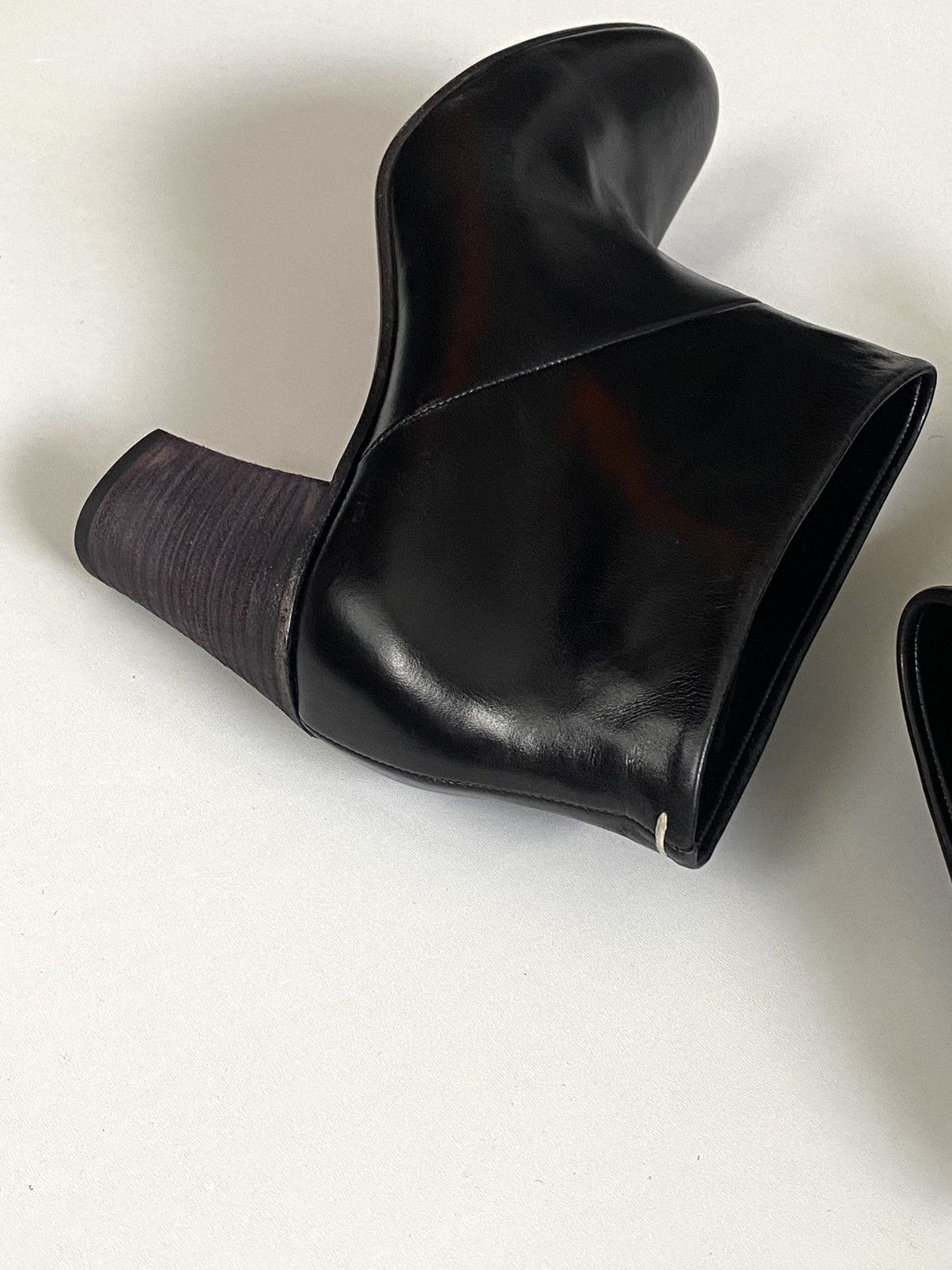 Maison Margiela 🔥Archive Vintage Maison Margiela Black Leather Ankle Boots Size US 11 / IT 41 - 5 Thumbnail