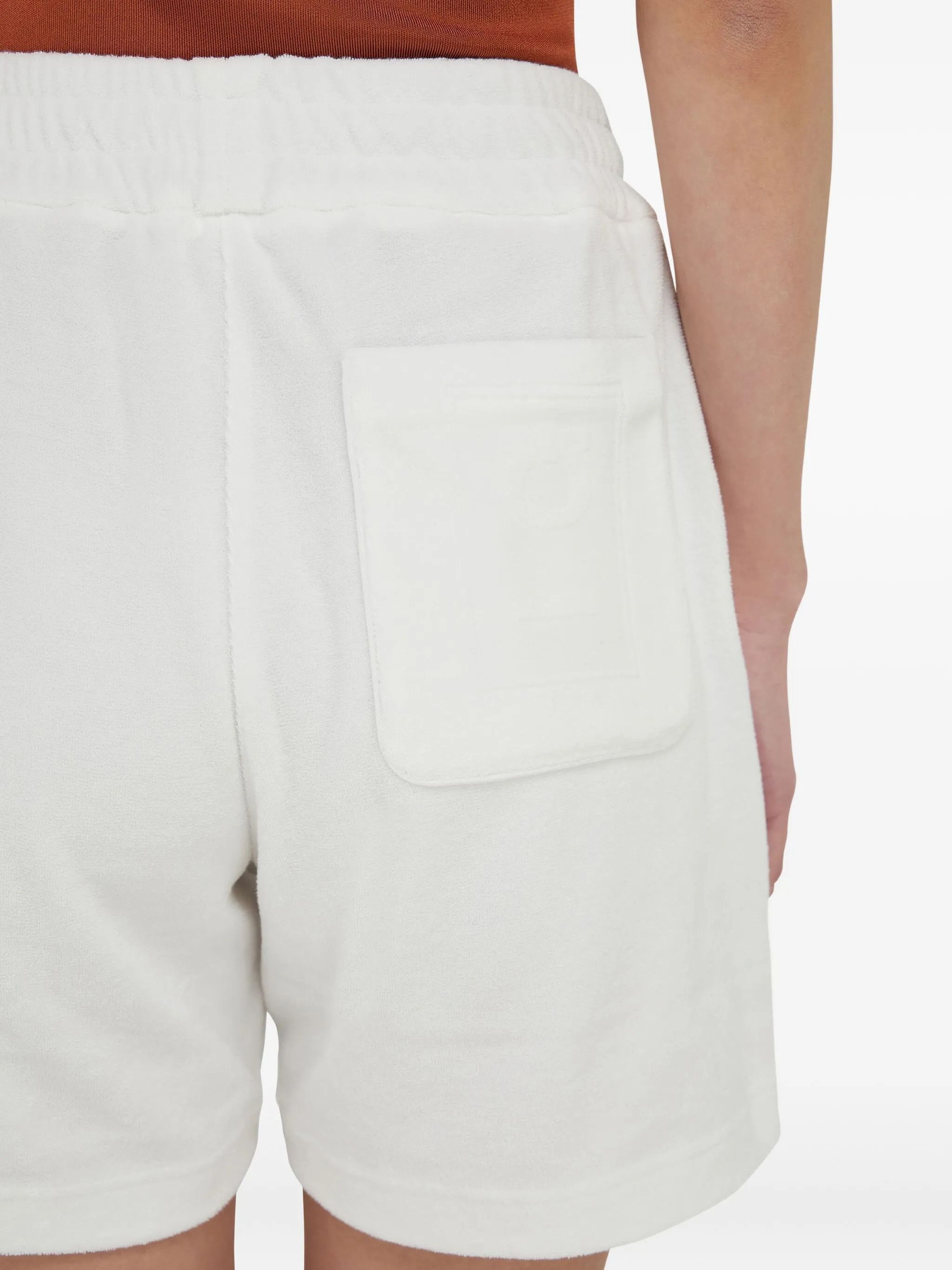 Salvatore Ferragamo o1s1rm0526 Monogram Pocket Short in White Size 26" / US 2 / IT 38 - 5 Thumbnail