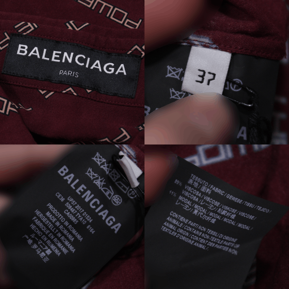 Balenciaga 2017 "Power Of Dreams" Monogram Oversize Shirt With Tags Size US M / EU 48-50 / 2 - 10 Thumbnail