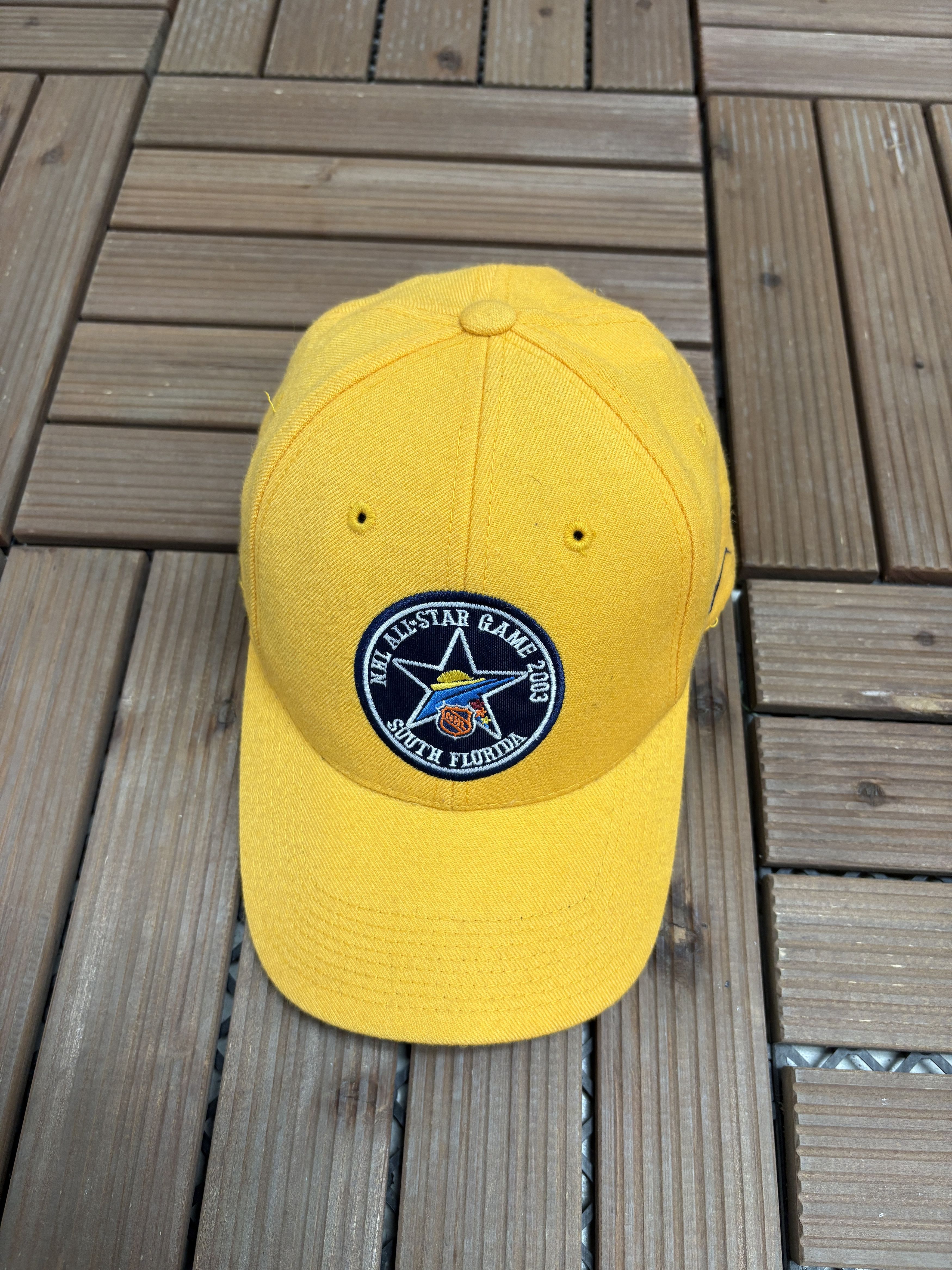 Nike × Vintage NHL All-Star Game 2003 South Florida Vintage Yellow Hat Cap Size ONE SIZE - 1 Thumbnail
