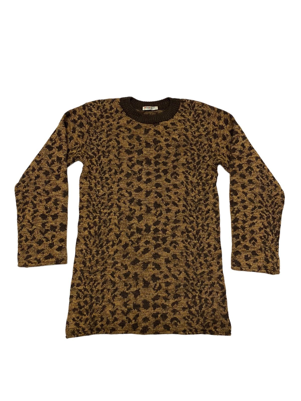 Vintage 80s Saint Laurent Rive Gauche Leopard Crewneck (C1)