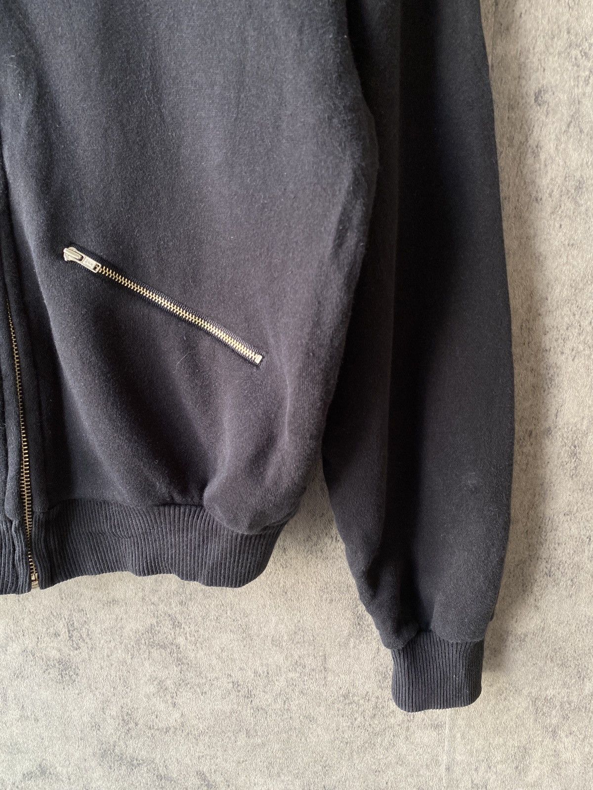 agnes b. Agnes B Faded Black Bomber Sweat Jacket Size US M / EU 48-50 / 2 - 6 Thumbnail