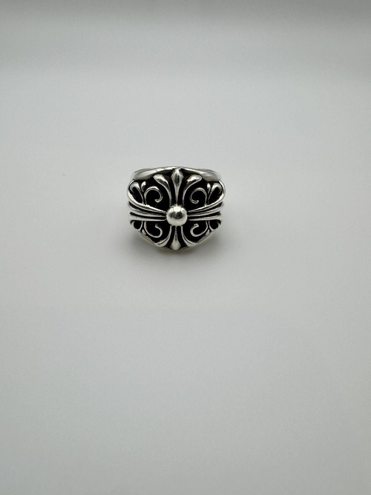 image of Chrome Hearts Keeper Ring (Size 10) in Silver, Men's