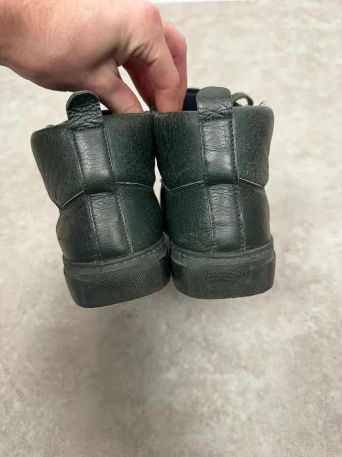 Balenciaga Balenciaga Arena Dark Green High Leather Sneakers Size US 8.5 / EU 41-42 - 4 Thumbnail