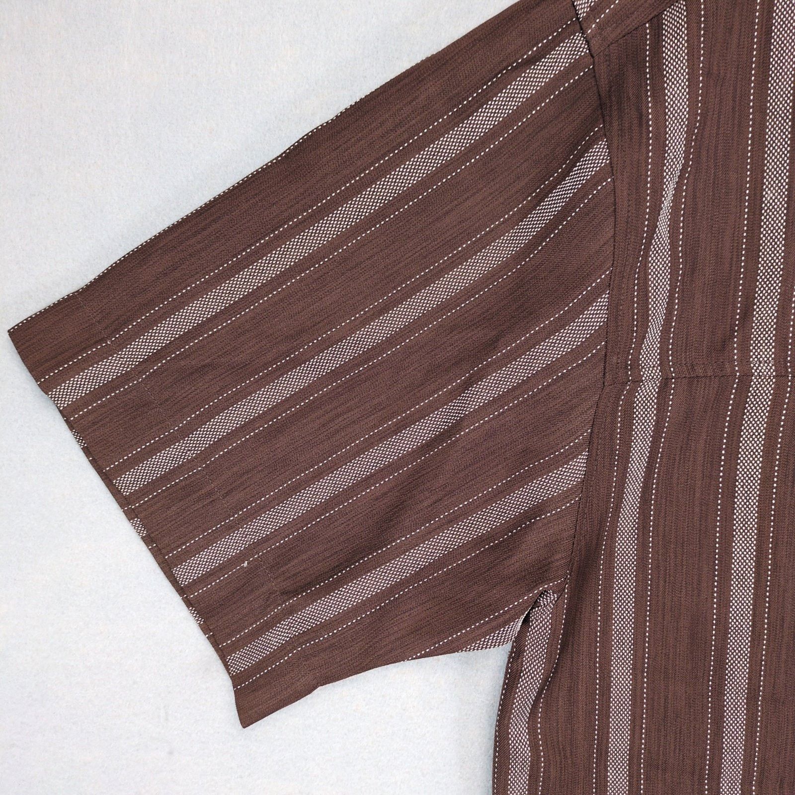 Vintage Alberto Celini Collezione Men's M Cuban Striped Button Shirt Size US M / EU 48-50 / 2 - 6 Thumbnail