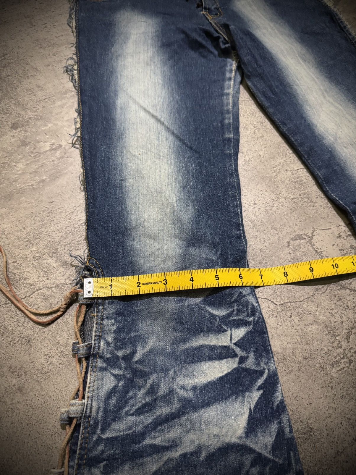 Tornado Mart Y2k Laced Ifsixwasnine Fadding Flare Jeans Size US 28 / EU 44 - 17 Thumbnail