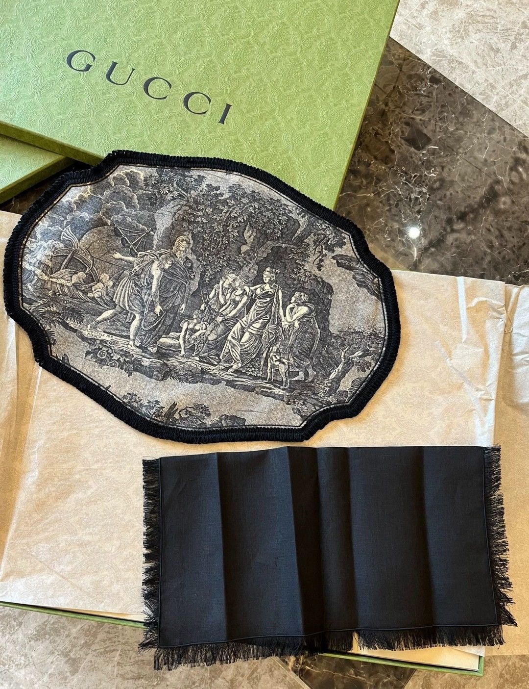 Gucci Gucci Toile de Jouy placemat and napkin Size ONE SIZE - 1 Thumbnail