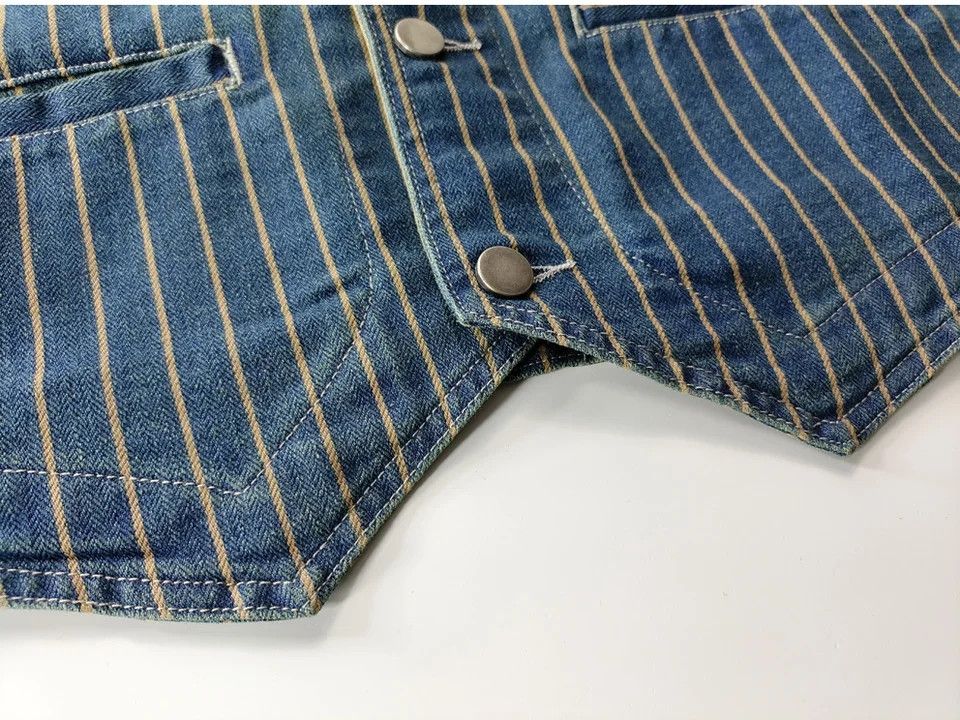 Japanese Brand × Vintage Retro Denim Vest Washed Size US XXL / EU 58 / 5 - 3 Thumbnail
