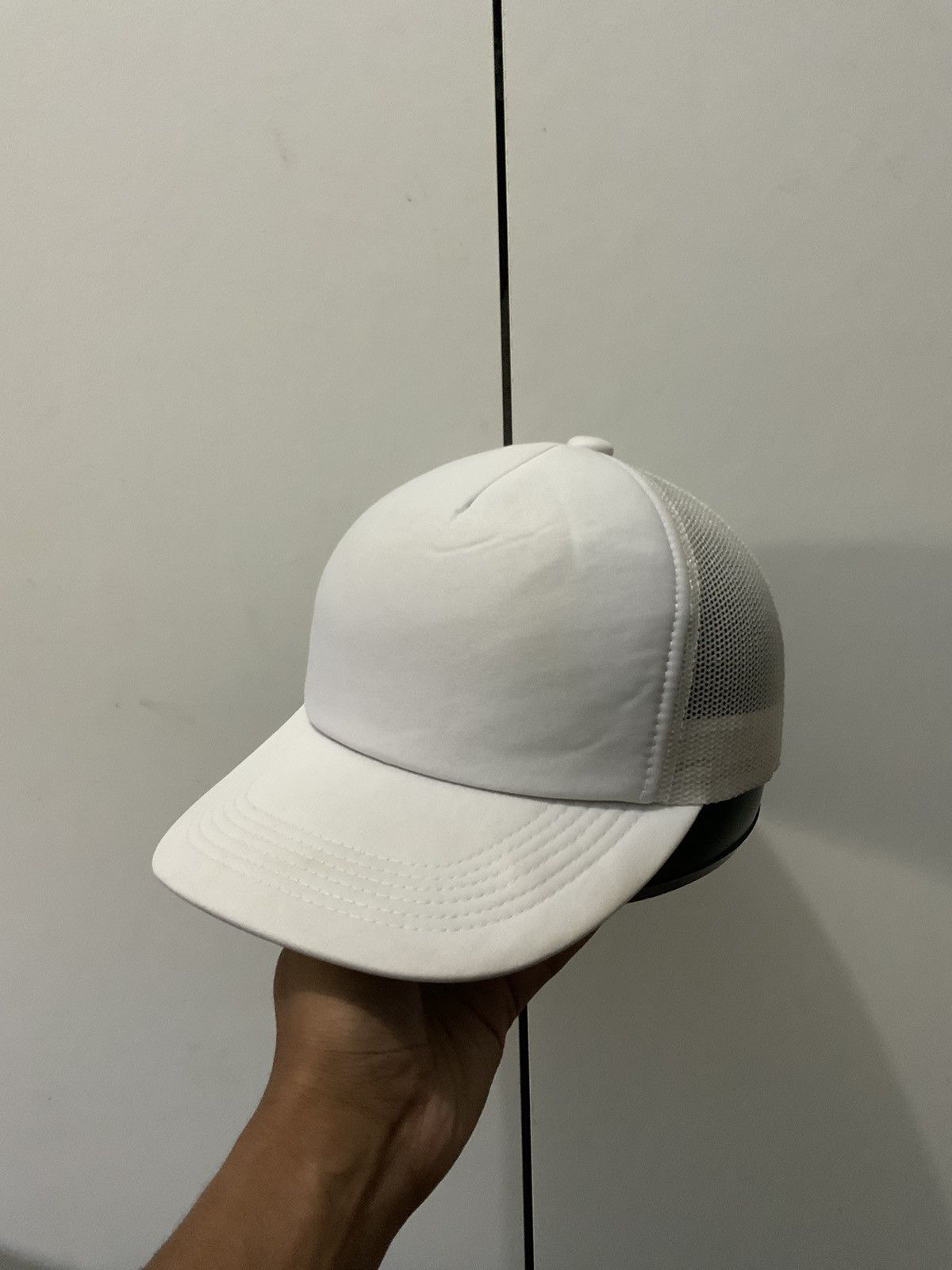 image of Archival Clothing x Trucker Hat Plain White Avant Garde Trucker Hat, Men's