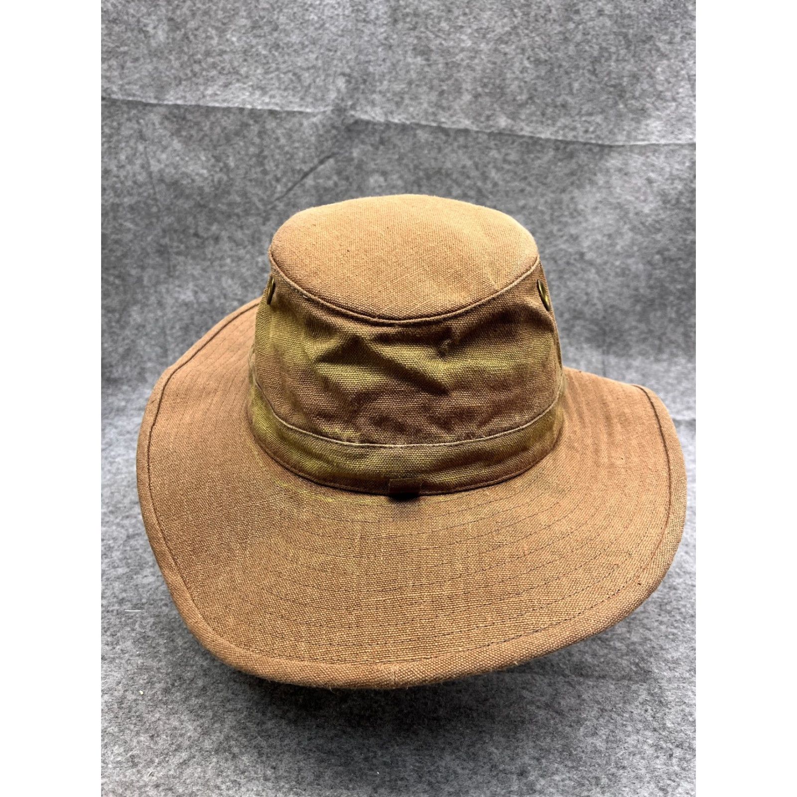 Tilley Bucket Hat Adult 7 1/2 Brown Hemp Canvas Strap  display picture 2