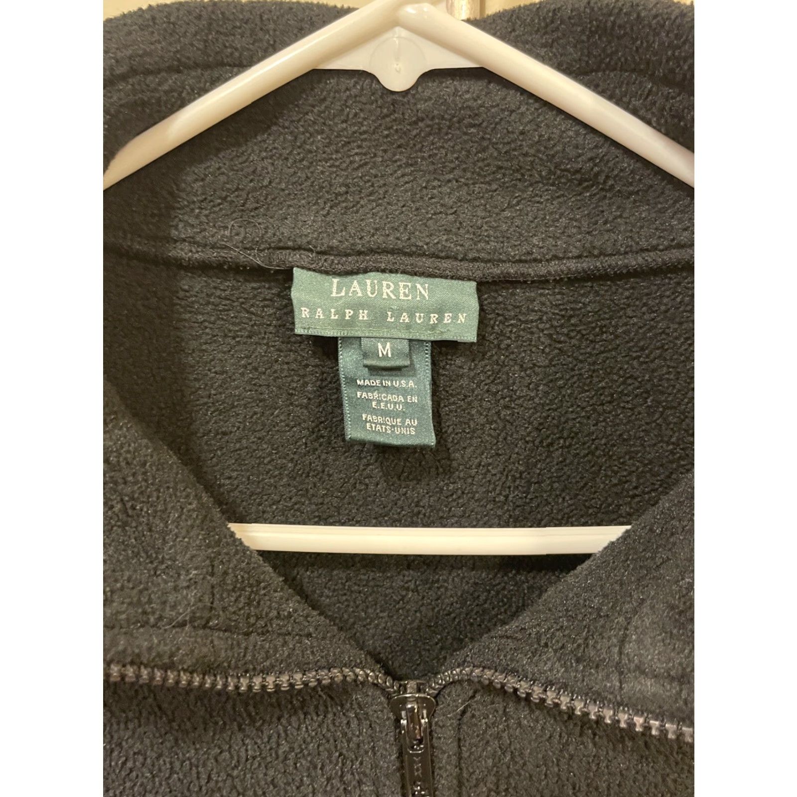 Ralph Lauren VINTAGE Lauren Ralph Lauren Black Fleece Jacket M Women Short Zipper Fleece Jacket Size M / US 6-8 / IT 42-44 - 2 Thumbnail