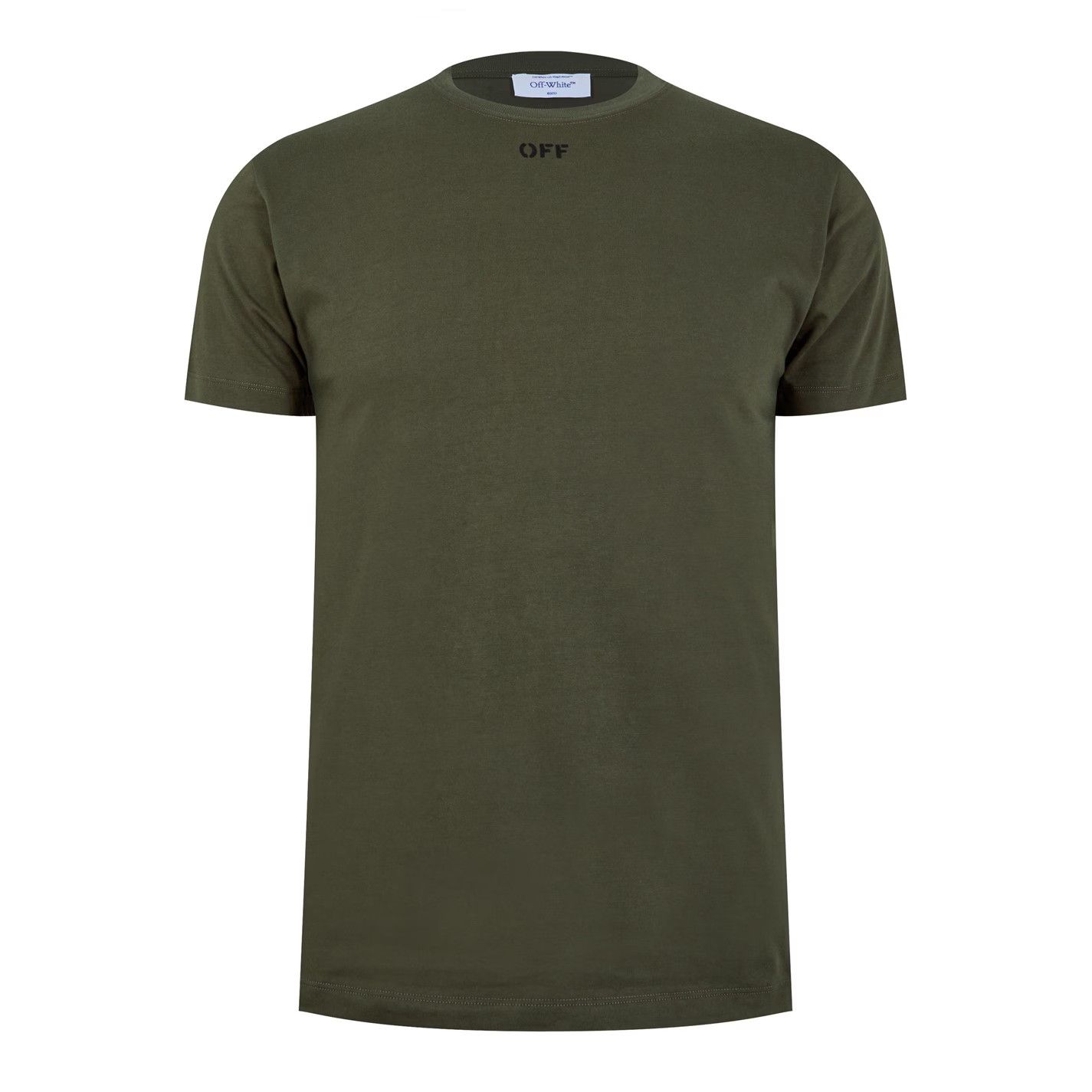 Off-White o1g2r1mq0226 Arrow Slim Short Sleeve T-Shirt In Khaki Size US S / EU 44-46 / 1 - 1 Thumbnail
