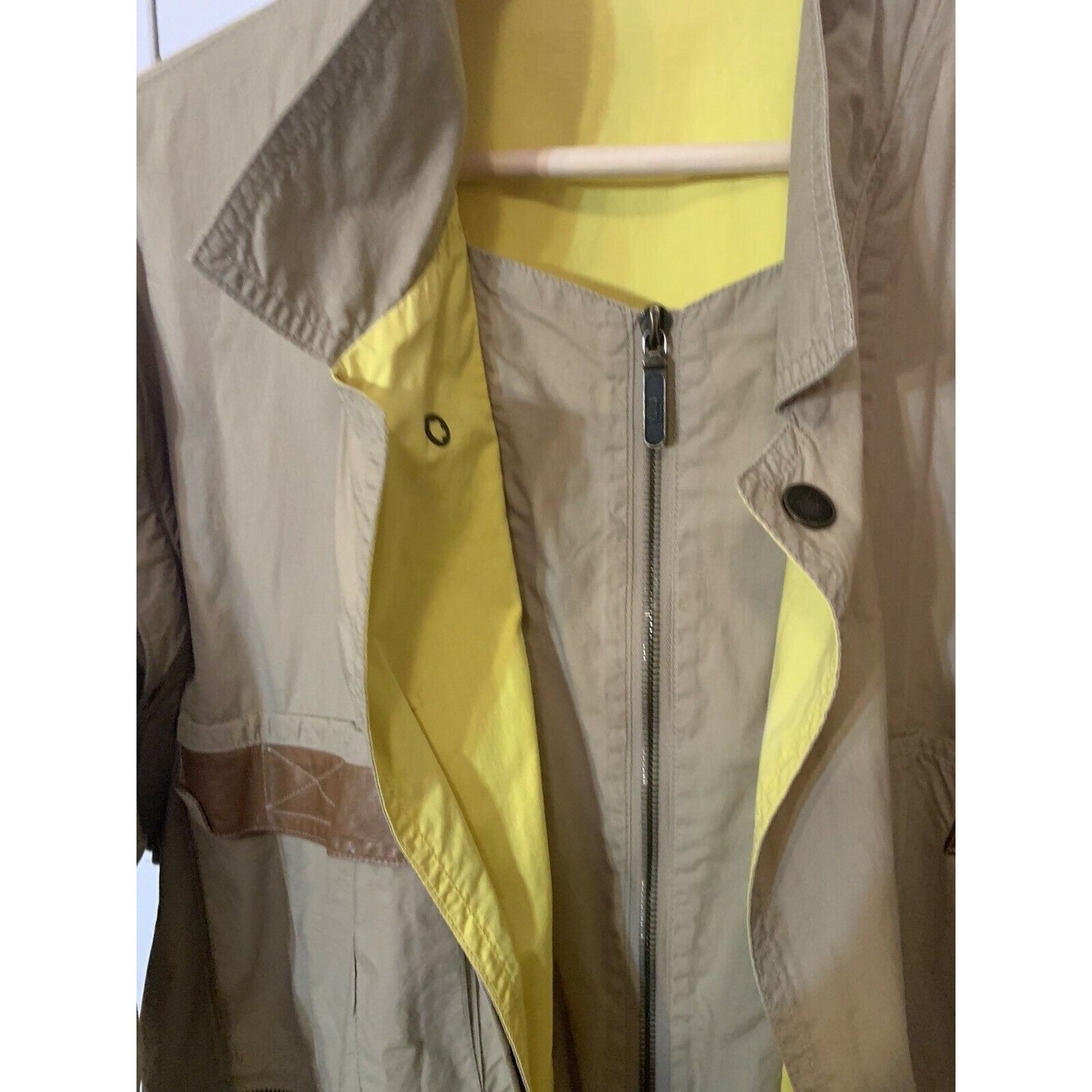 Other Vtg Ciesse Piumini Tan & yellow full zip windbreaker jacket Size US L / EU 52-54 / 3 - 1 Thumbnail