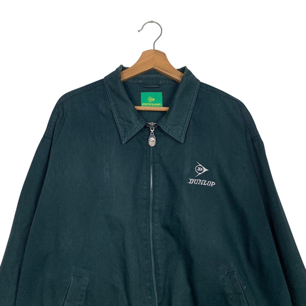 Dunlop Vintage 90s DUNLOP Embroidered Logo Casual Jacket #2825-C127 Size US L / EU 52-54 / 3 - 2 Thumbnail