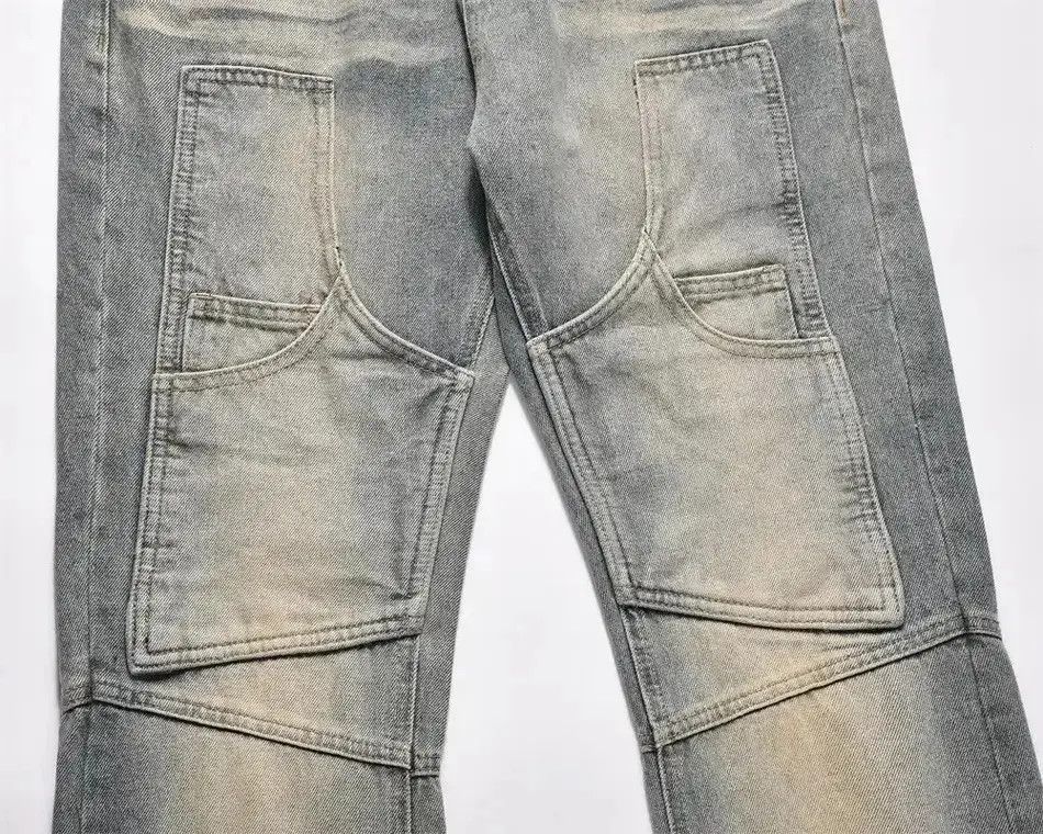 Japanese Brand Y2K Men Pockets Stitching Jeans Size US 32 / EU 48 - 4 Thumbnail