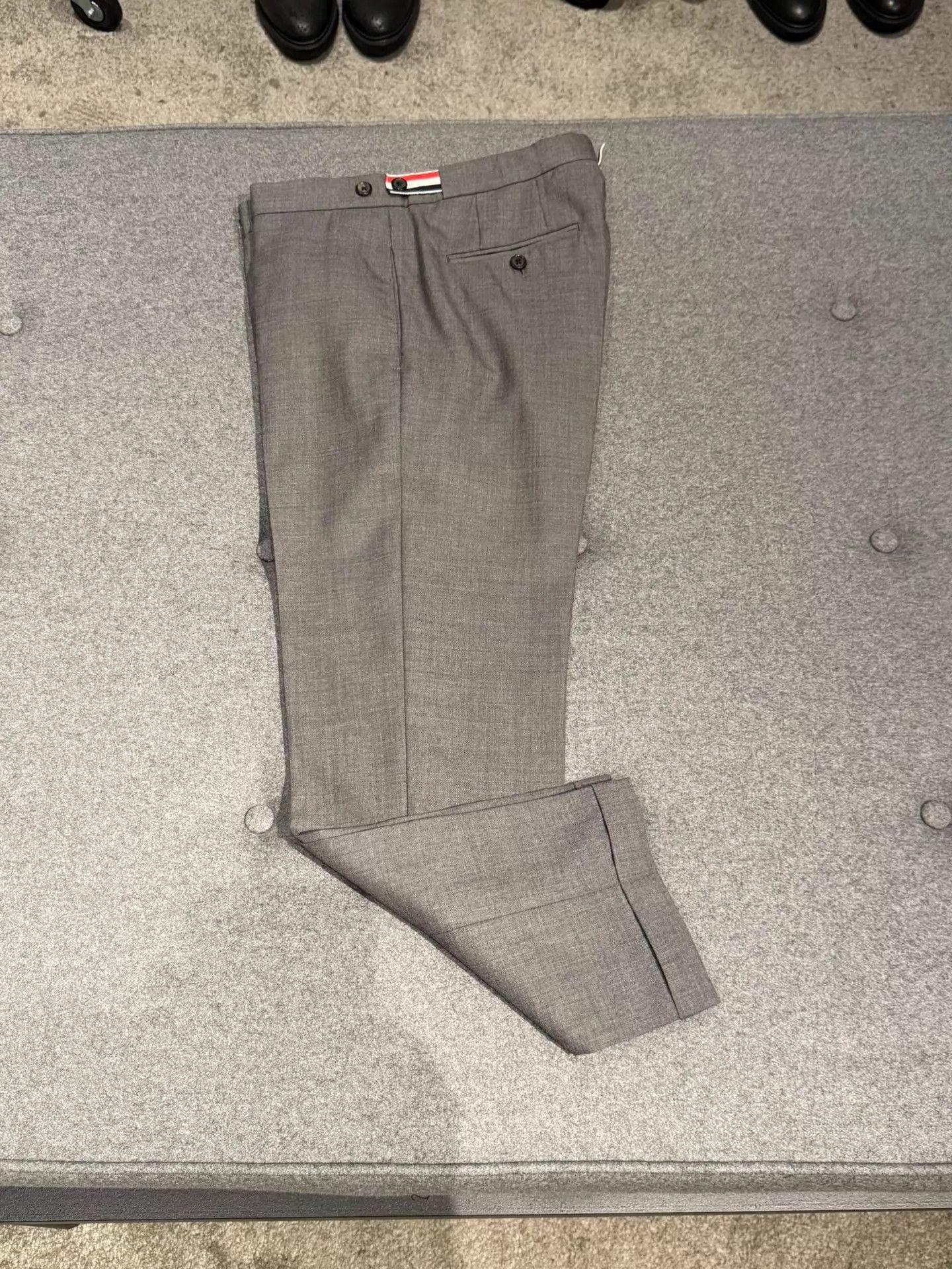 Thom Browne Thom Browne Mid-Gray Slim Wool Trousers Size 0 Size US 28 / EU 44 - 3 Thumbnail