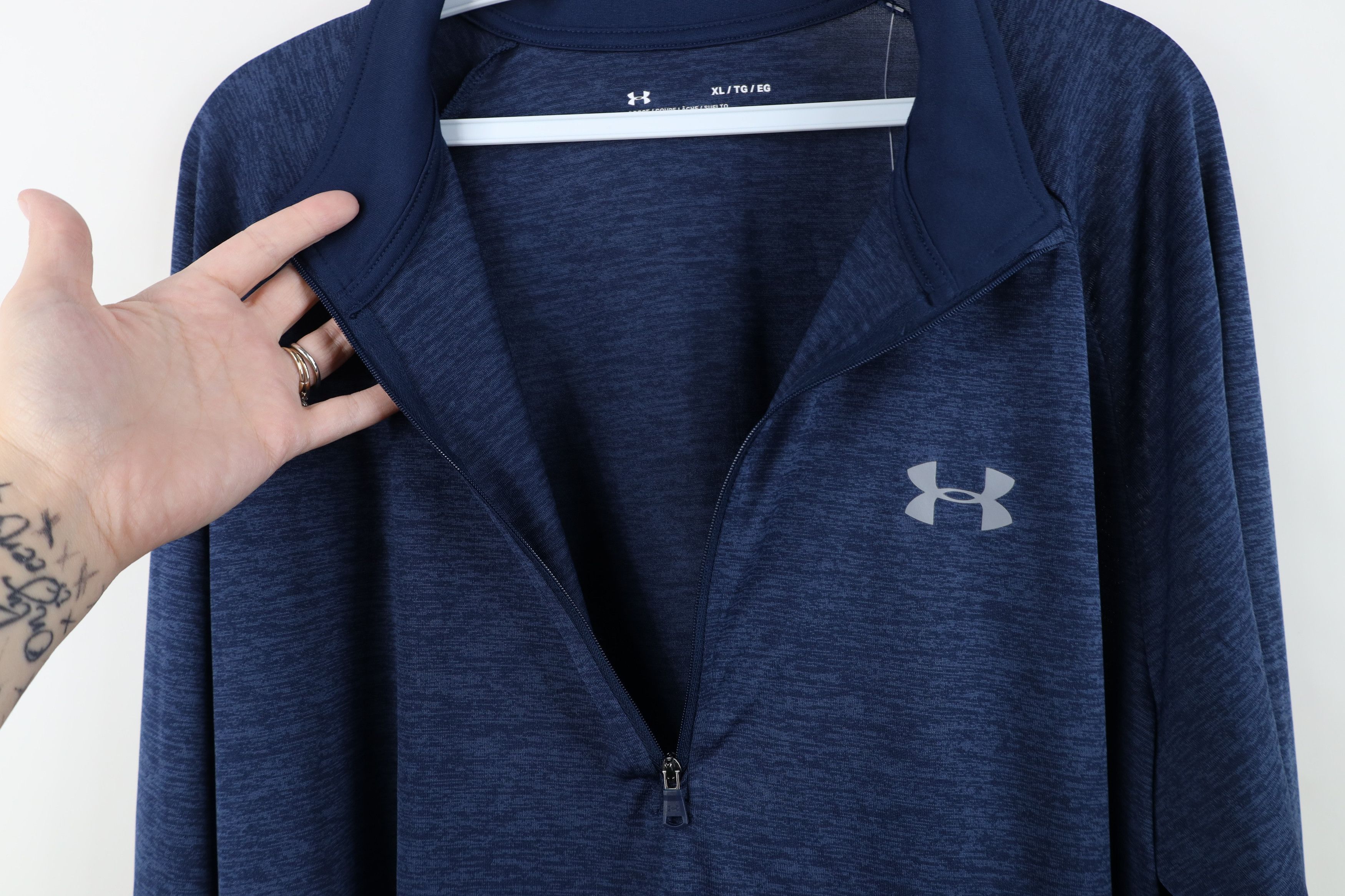 Under Armour New Under Armour HeatGear Half Zip Pullover Jacket Top Blue Size US XL / EU 56 / 4 - 8 Thumbnail