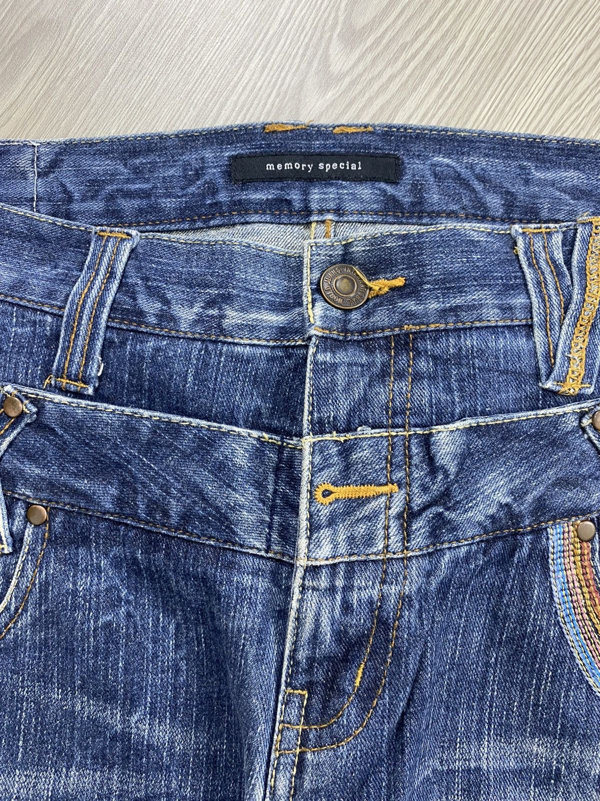 If Six Was Nine × Le Grande Bleu (L.G.B.) 2000s Memory Special Double Waist Distressed Punk Lgb Jeans Size US 34 / EU 50 - 6 Thumbnail
