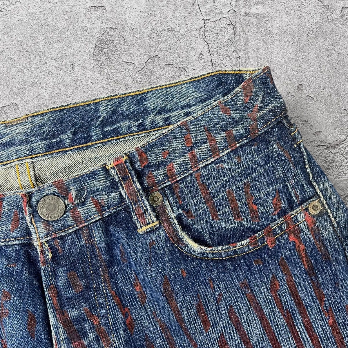 LVC × Levi's Vintage Clothing RARE!! VINTAGE LEVIS 501xx BIG E LVC BOTTOM 555 USA Size US 30 / EU 46 - 8 Thumbnail