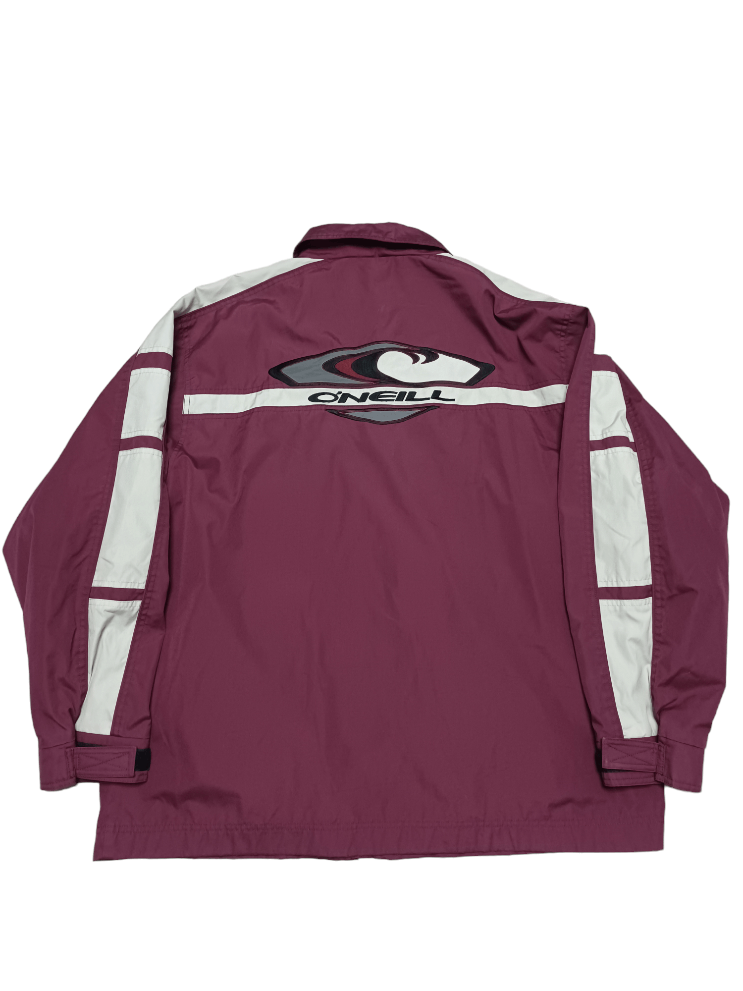 Pre-owned Oneill X Surf Style Vintage Early 00s Oneill Santacruz Biglogo Multipocket Jackt In Bordeaux