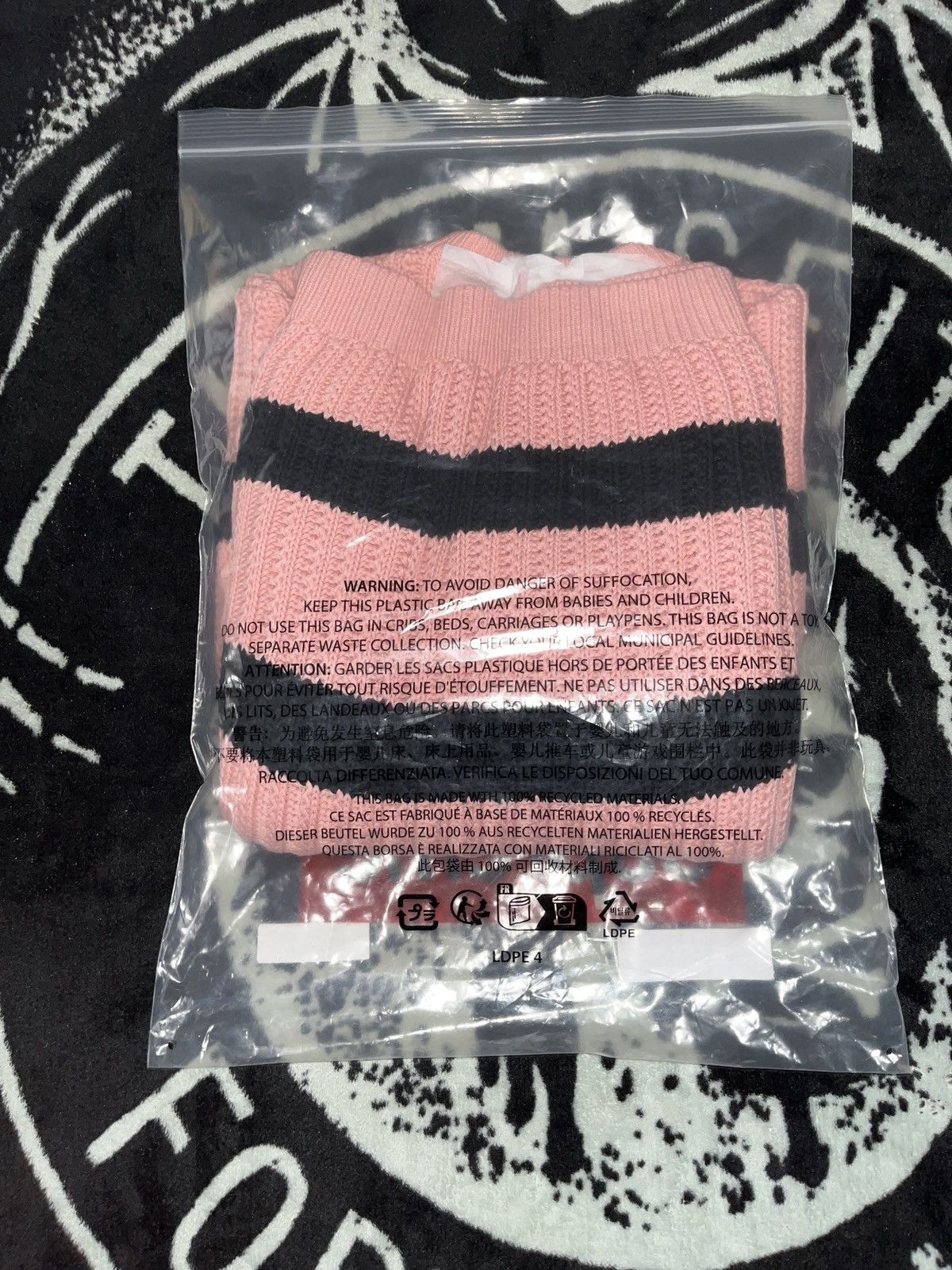 Supreme Loose Gauge Stripe small box knit 🩷🖤 Size US M / EU 48-50 / 2 - 2 Thumbnail