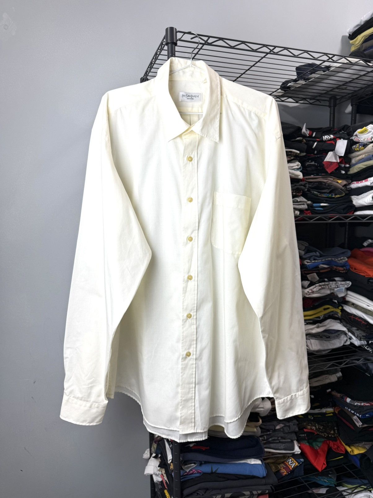 Yves Saint Laurent Vintage YSL Yves Saint Laurent Shirt Buttons Up Size US XXL / EU 58 / 5 - 1 Thumbnail