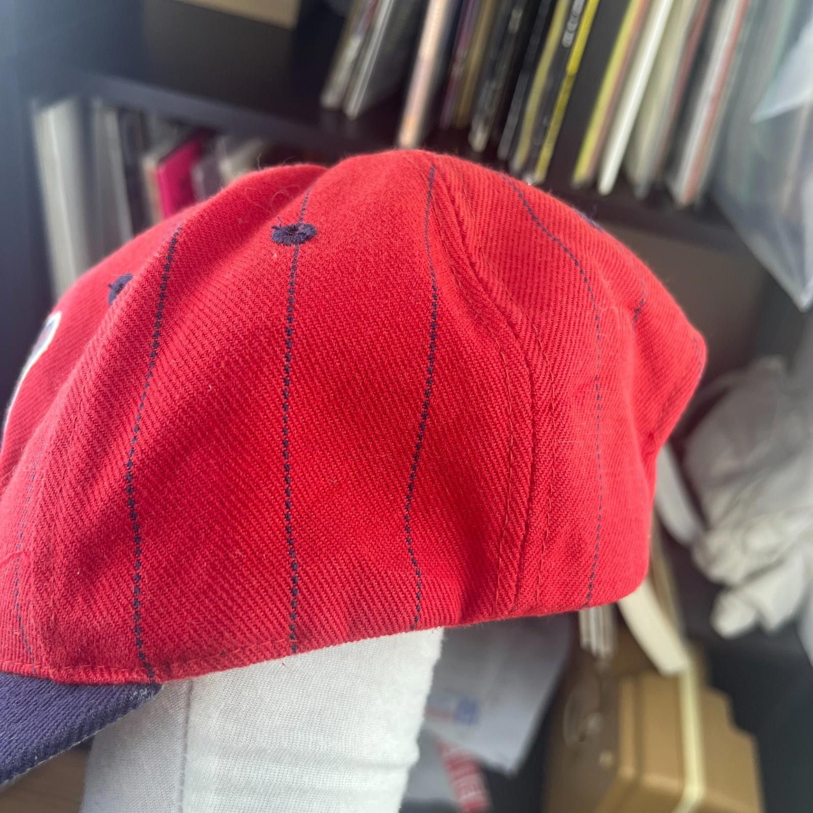 Other Vintage 90s Cleveland Indians MLB Pinstripe Snapback Hat Size ONE SIZE - 3 Thumbnail