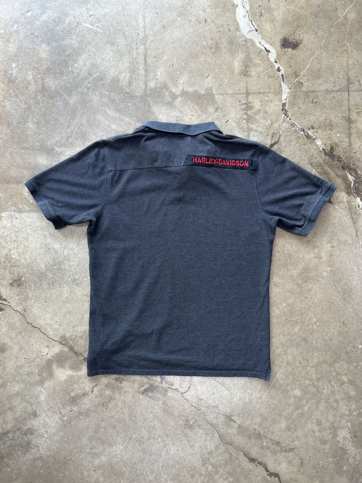 Harley Davidson × Vintage Vintage Harley Davidson Y2K Affliction Style Polo Large Size US L / EU 52-54 / 3 - 4 Thumbnail