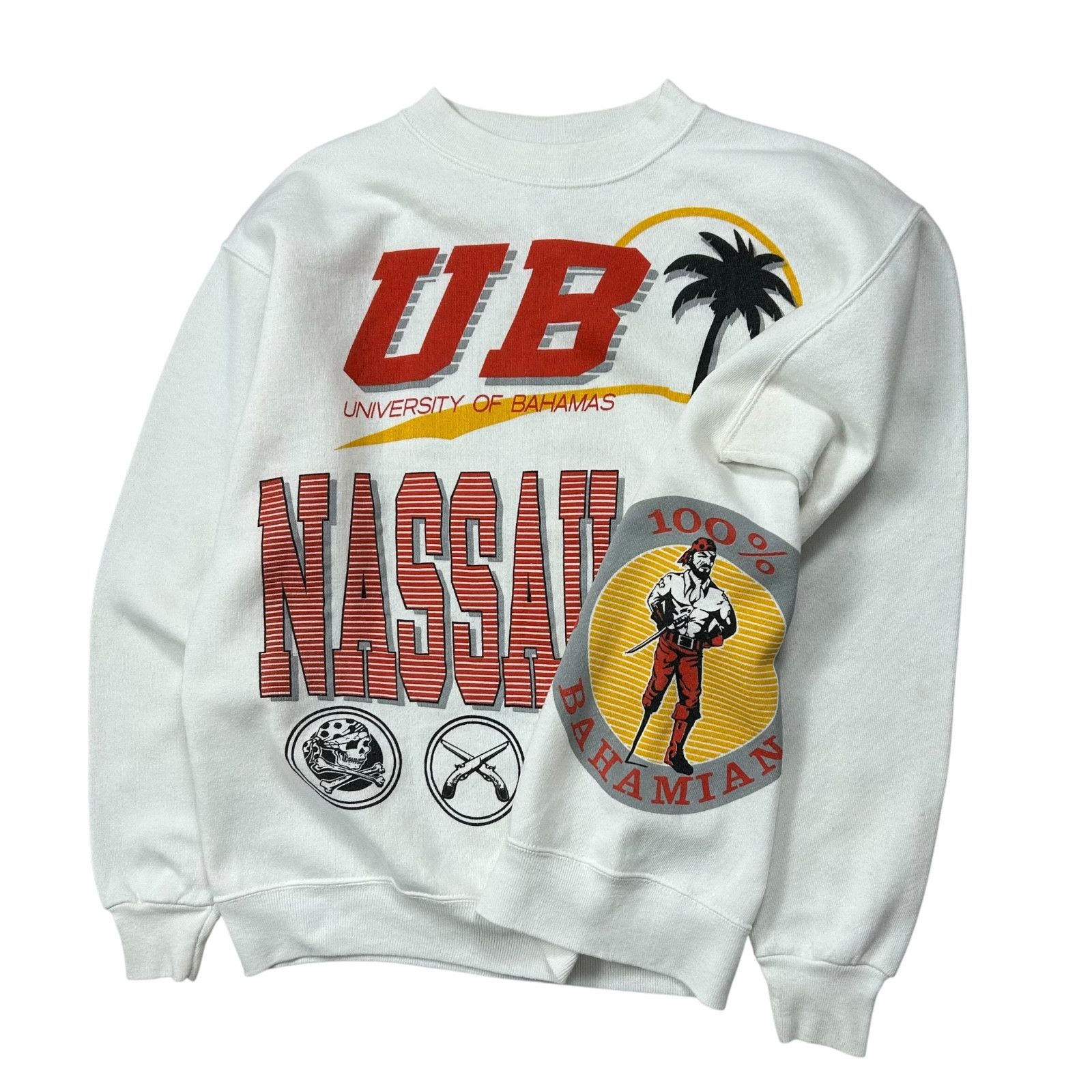 Vintage UNIVERSITY OF THE BAHAMAS NASSAU CARIBBEAN SWEATSHIRT AOP Size US M / EU 48-50 / 2 - 1 Thumbnail