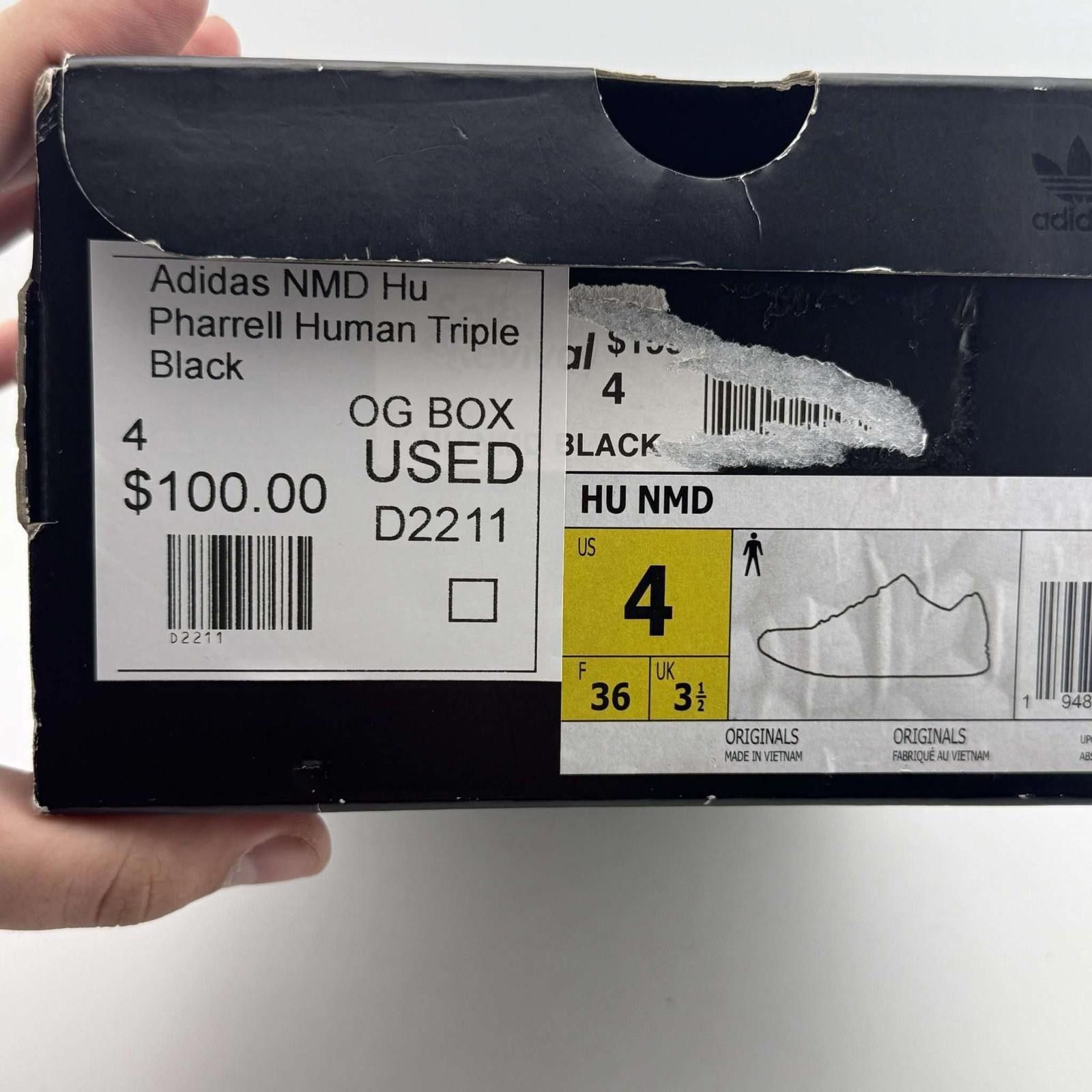 Adidas Adidas NMD Hu Pharrell Human Triple Black US 4 Used with Box Size US 9 / EU 42 - 8 Thumbnail