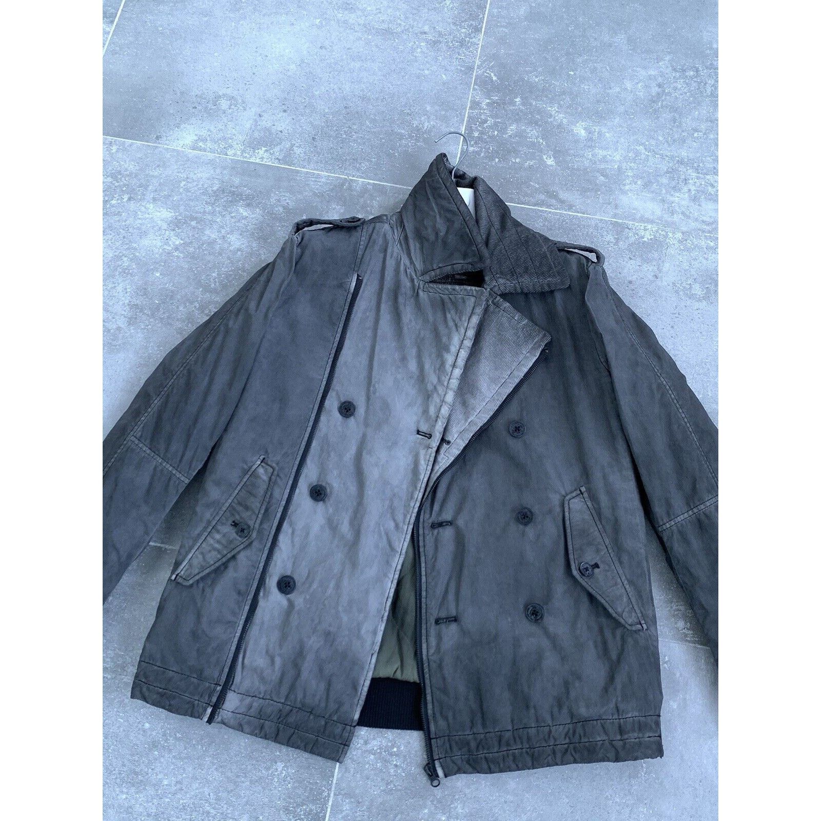 Diesel Mens DIESEL Garment DYED Pea Coat Corduroy Jacket L EU 50 52 Size US L / EU 52-54 / 3 - 20 Thumbnail