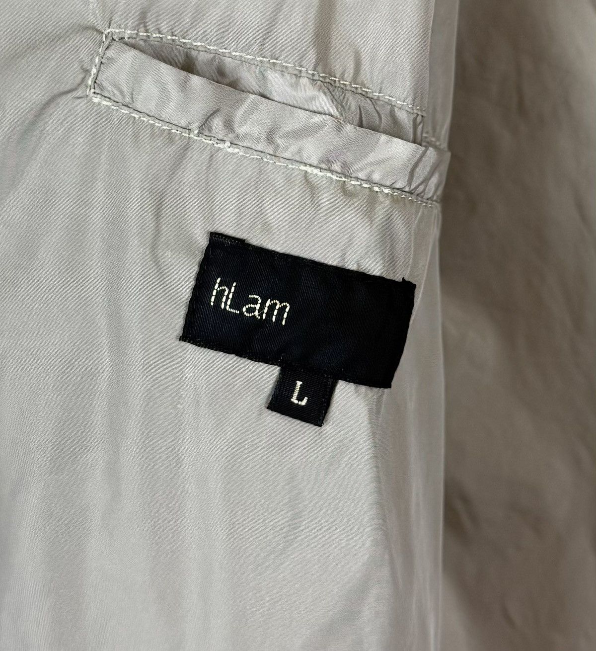 Vintage Vintage Archive hLam Milano Full Zip Nylon Jacket White Top Size L / US 10 / IT 46 - 6 Thumbnail
