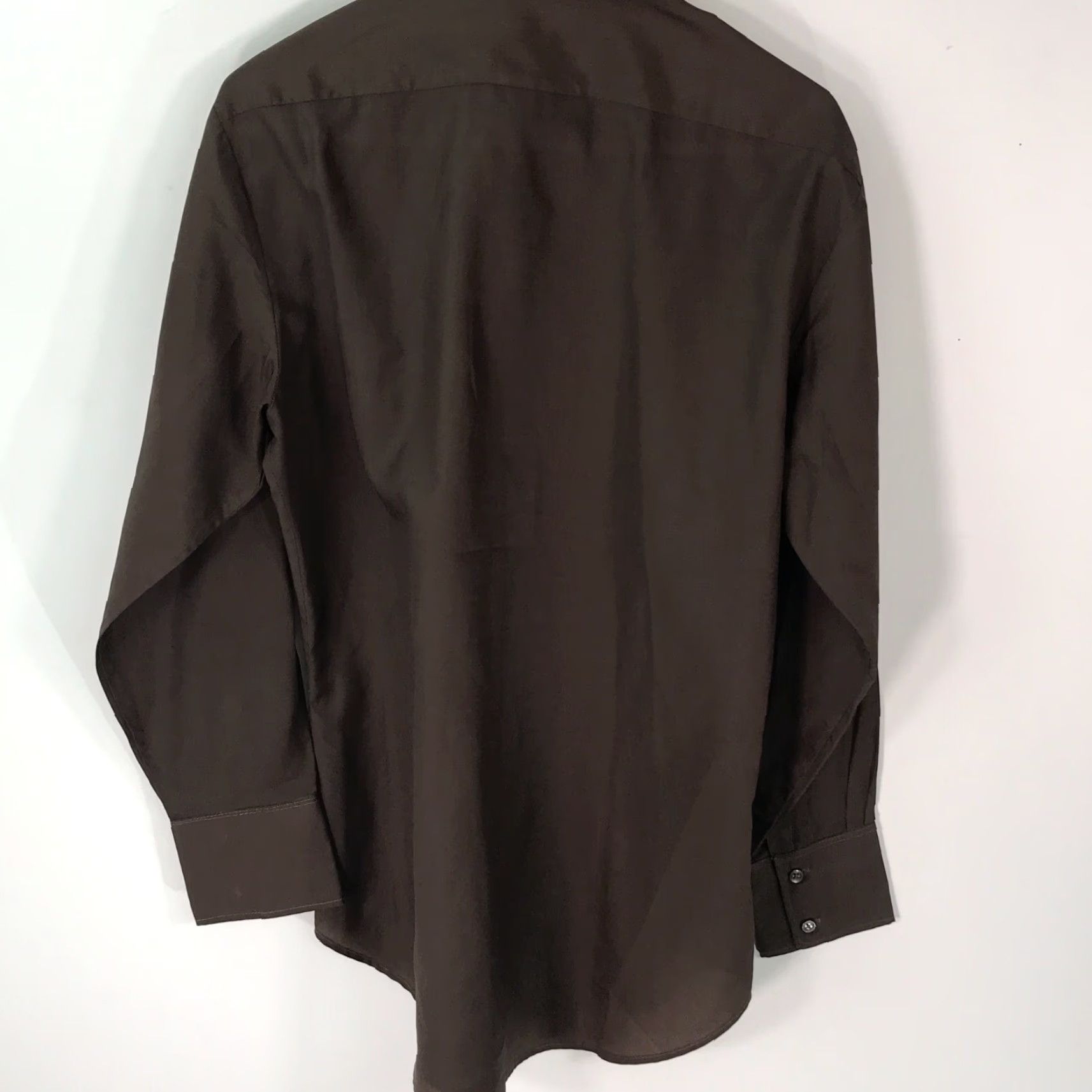 Vintage VINTAGE Unbranded Shirt Adult Medium Brown Button-Up Long Sleeve Collared Pocket Casual Womens Size M / US 6-8 / IT 42-44 - 2 Thumbnail