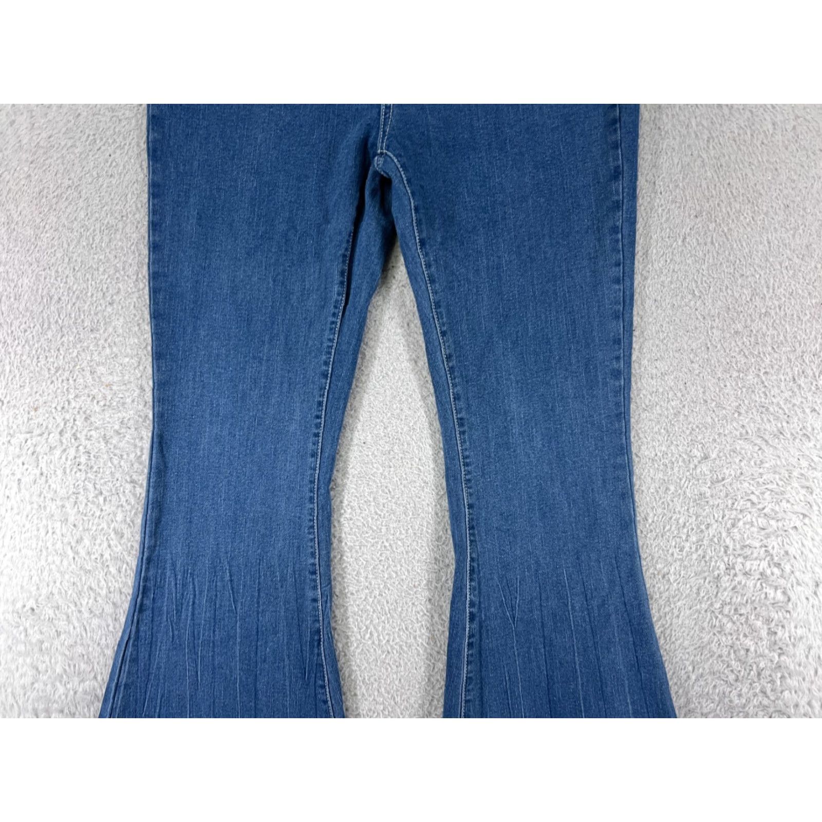 Shein VINTAGE SheIn Women's Jeans Flared High Waist Cotton Blend 24 Blue 90s Retro Womens Size 42" / US 20 - 6 Thumbnail