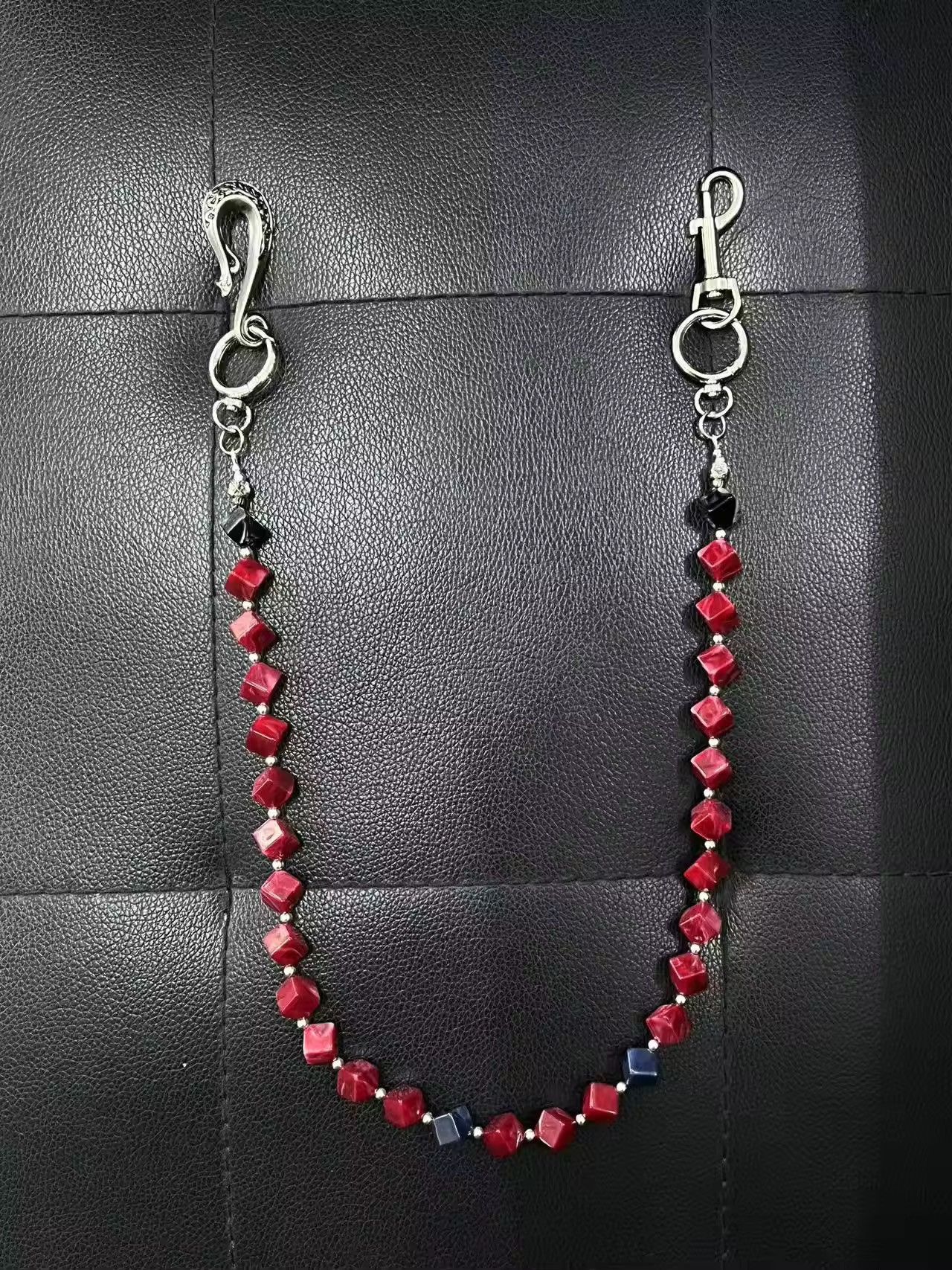 Vintage Acrylic Red Beads Waist Accessories Size ONE SIZE - 2 Thumbnail