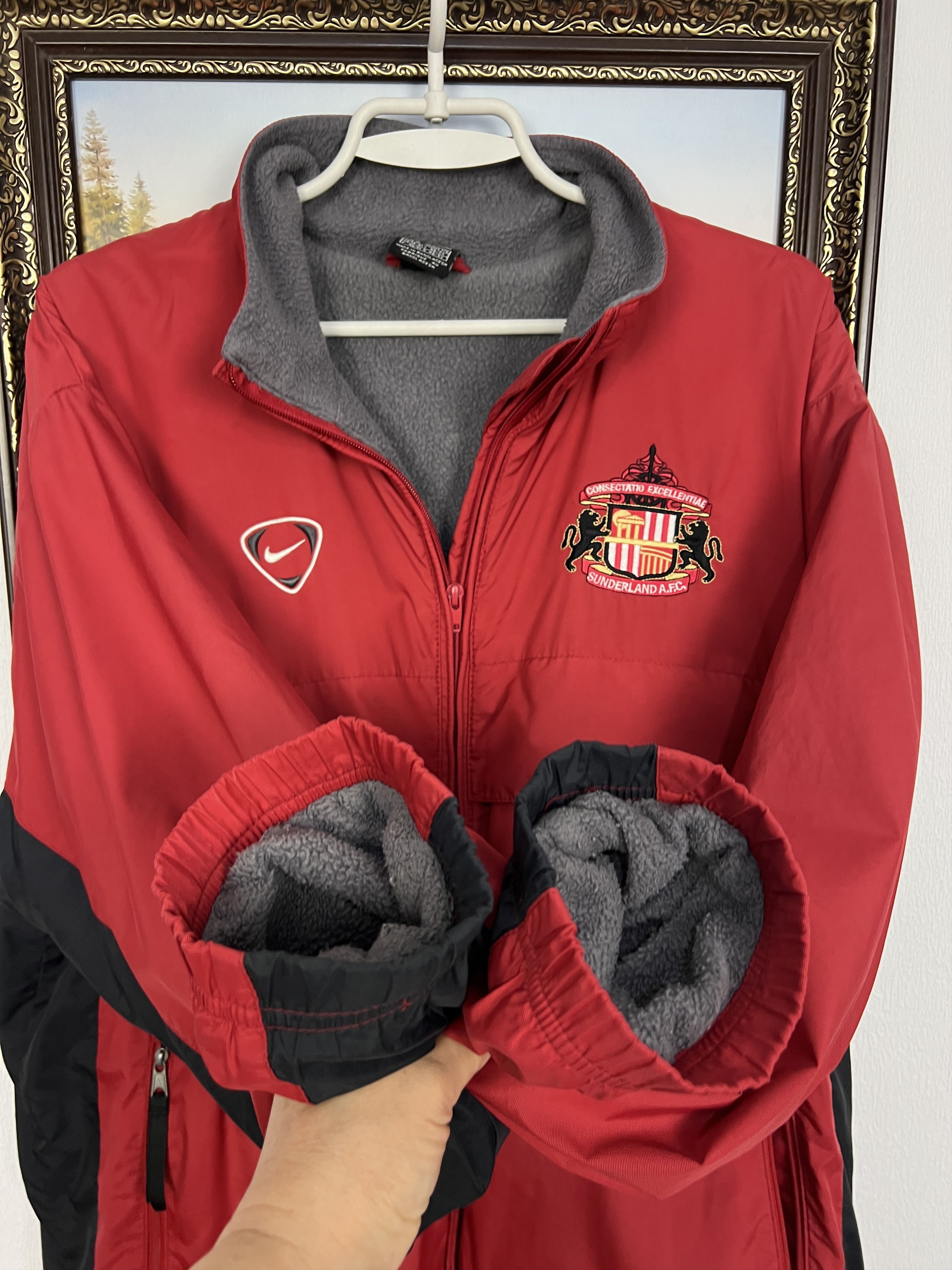 Nike Vintage Sunderland Football Jacket Track Top Padded Warm Size US XL / EU 56 / 4 - 6 Thumbnail