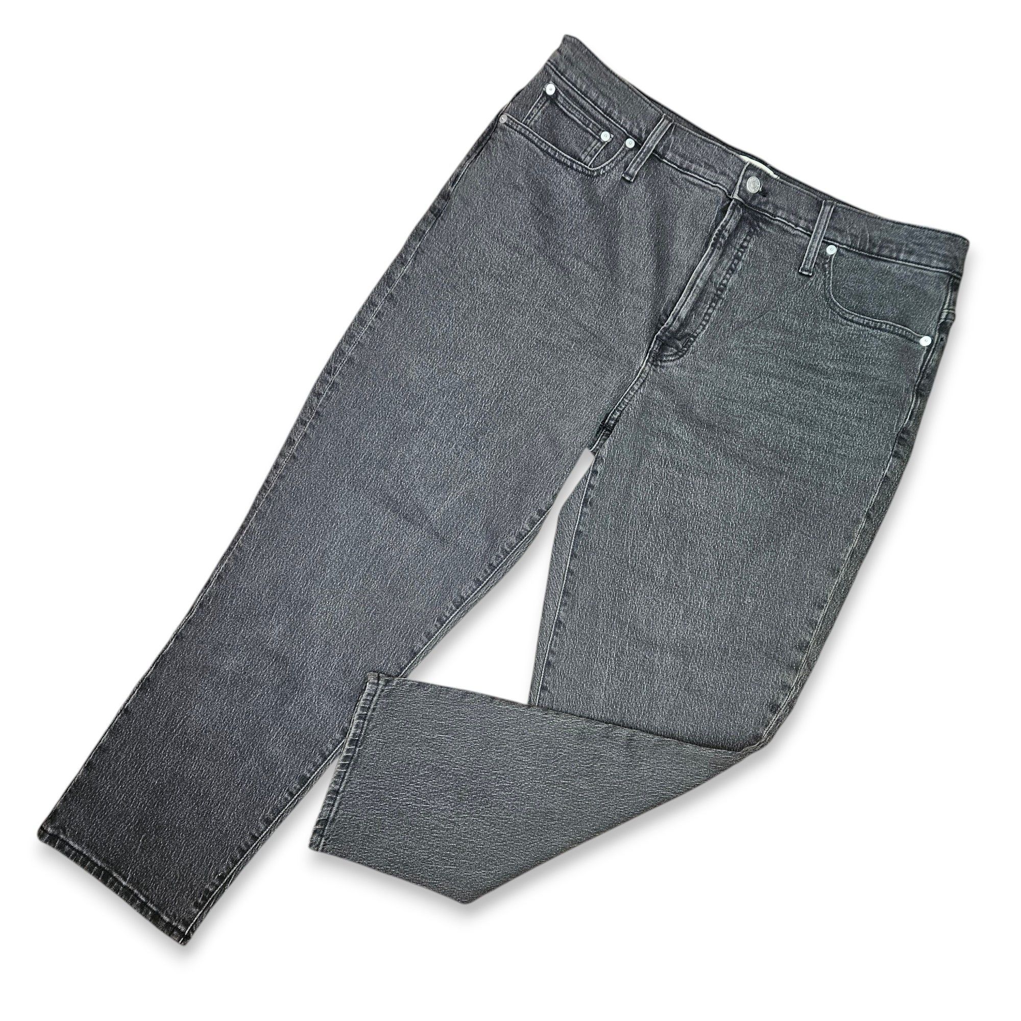 Madewell Madewell Size 33 Jeans Perfect Vintage Black Grey Wash High Size 42" / US 20 - 1 Thumbnail