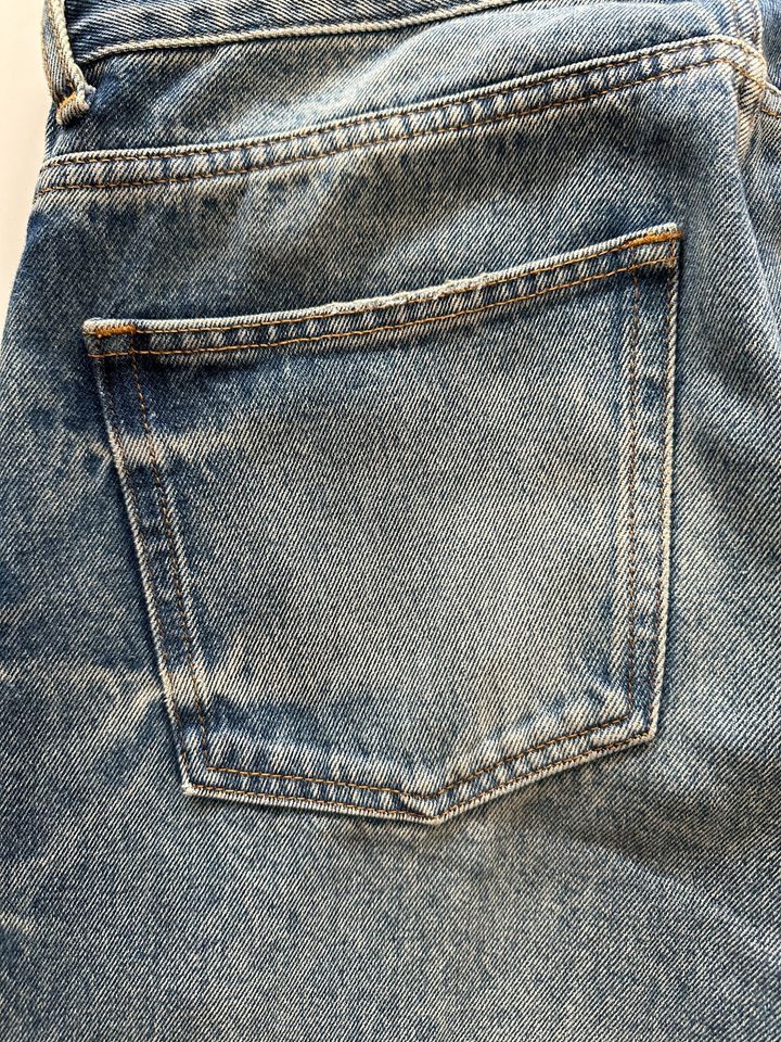 Sandro Sandro Paris Faded Straight-Leg Organic Cotton Mens Jeans Size US 31 - 3 Thumbnail