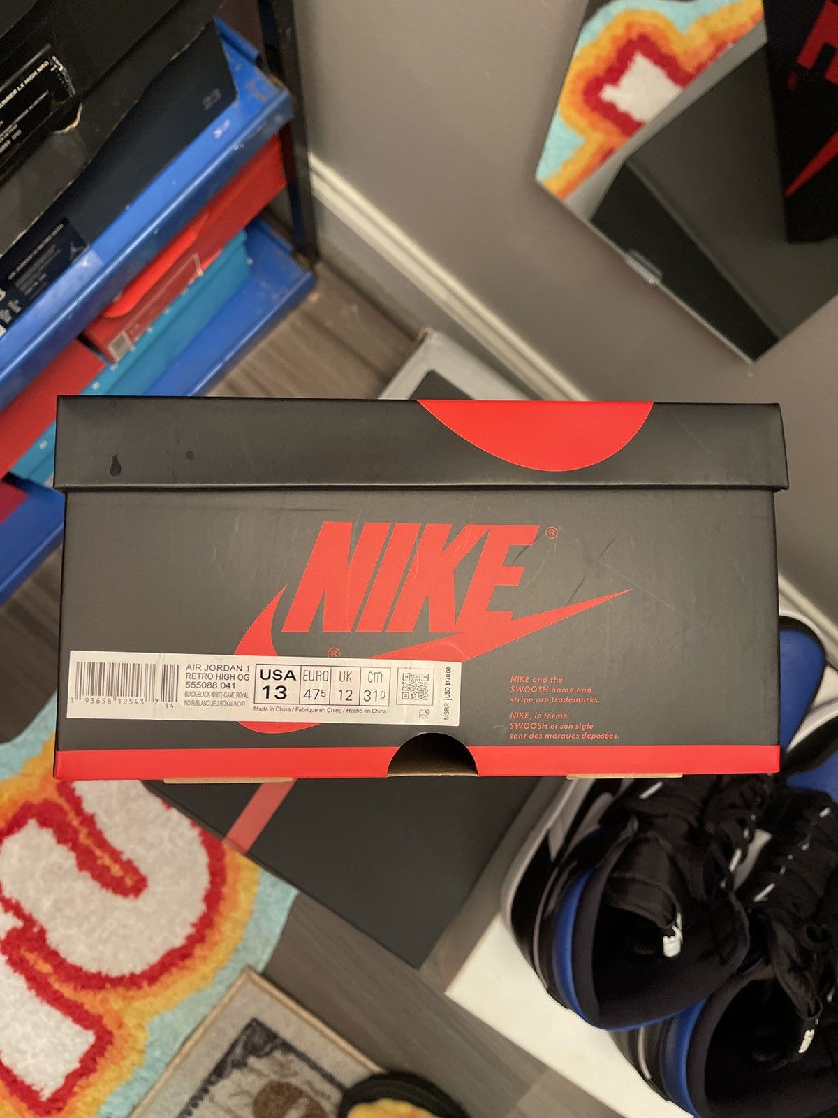 Jordan Brand Royal Toe Air Jordan 1 Sz 13 Size US 13 / EU 46 - 7 Thumbnail