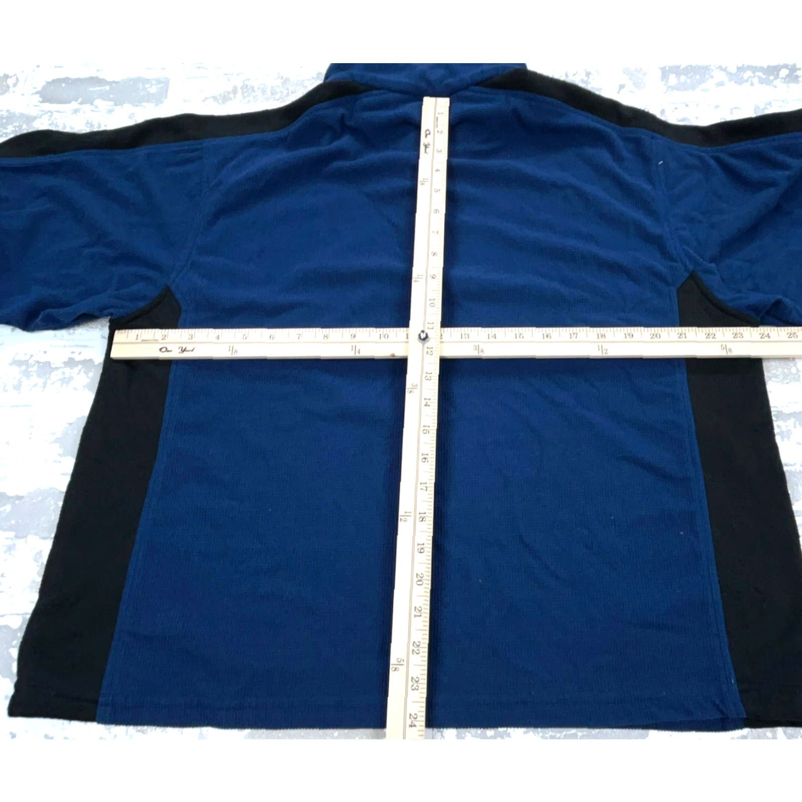 Vintage Cabela's Sweater Men Large Blue Black Pullover Fleece Thermal Waffle 1/4 Zip Size US L / EU 52-54 / 3 - 6 Thumbnail