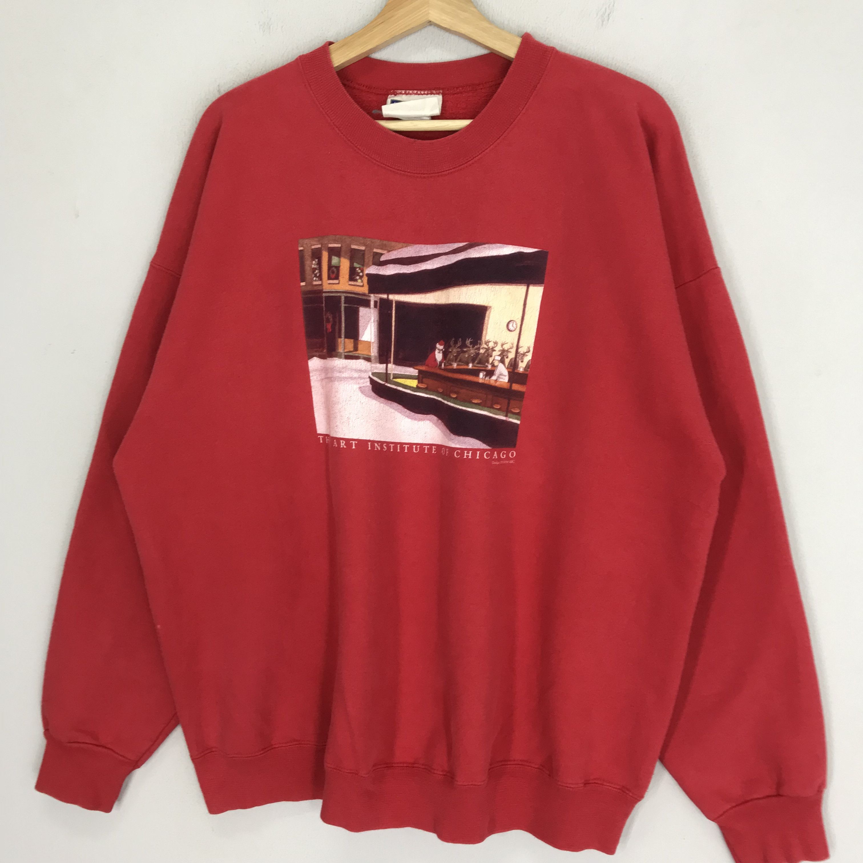 Arts & Science Vintage 90s The Art Institute Of Chicago Red Sweatshirt Size US XL / EU 56 / 4 - 3 Thumbnail