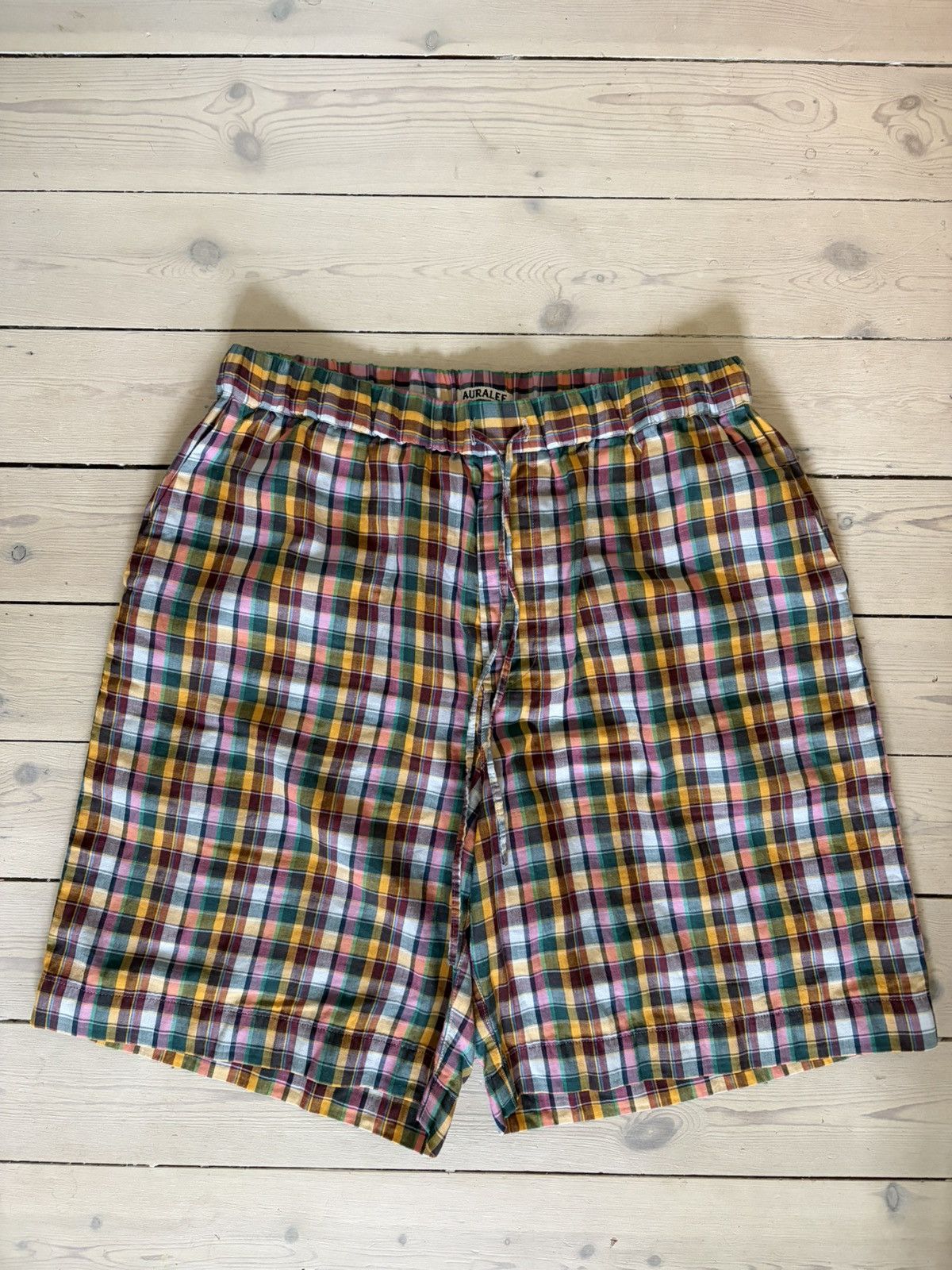 Auralee gingham shorts size 5