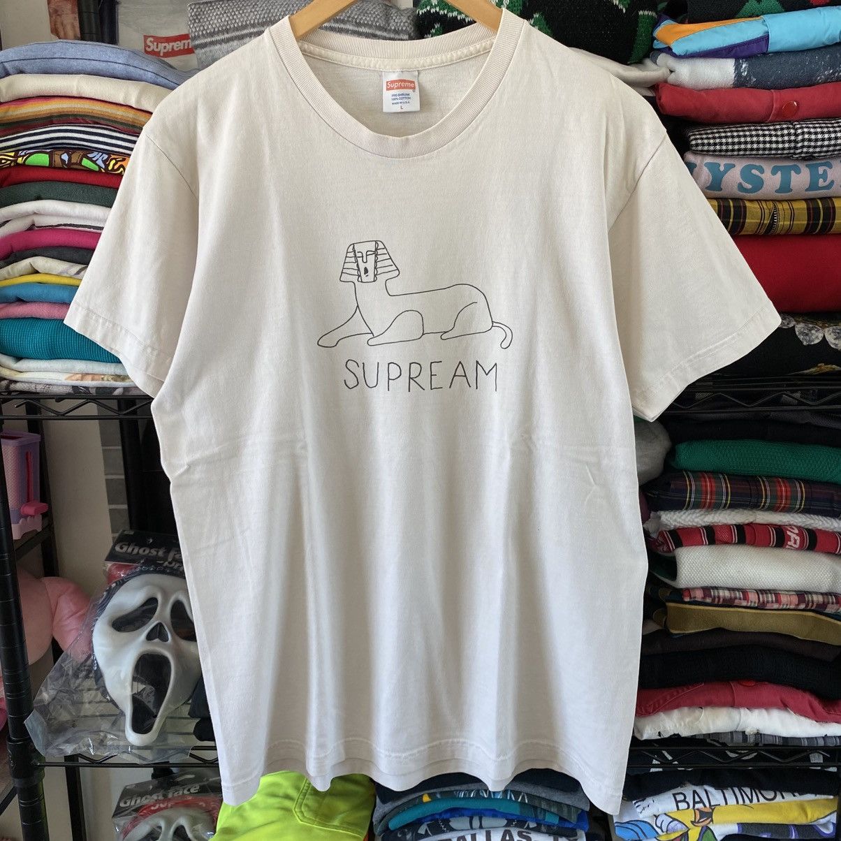 Supreme Supreme Sphinx T-Shirt White 2012 Mark Gonzales Gonz Vintage Size US L / EU 52-54 / 3 - 1 Thumbnail