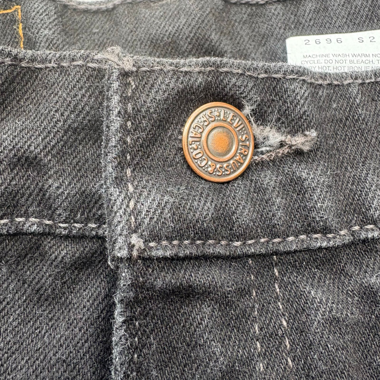 Levi's VTG 90s Levi’s 550 Jeans 16 Reg Black Relaxed Tapered 33x32 Size 38" / US 16 / IT 52 - 5 Thumbnail