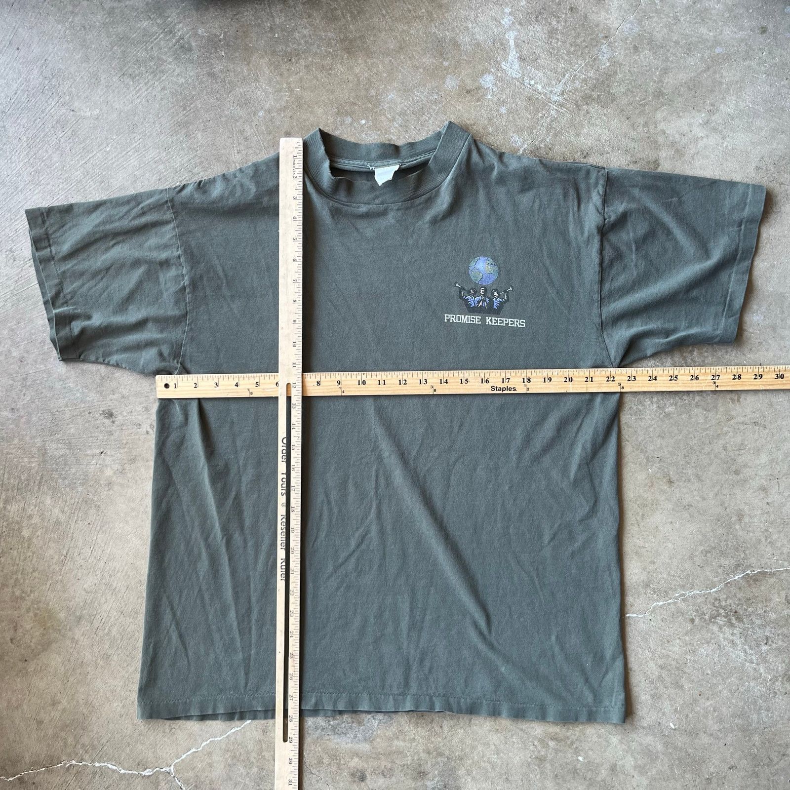 Vintage VINTAGE PROMISE KEEPERS GOSPEL JESUS TEE SHIRT GREEN LARGE Size US L / EU 52-54 / 3 - 6 Thumbnail