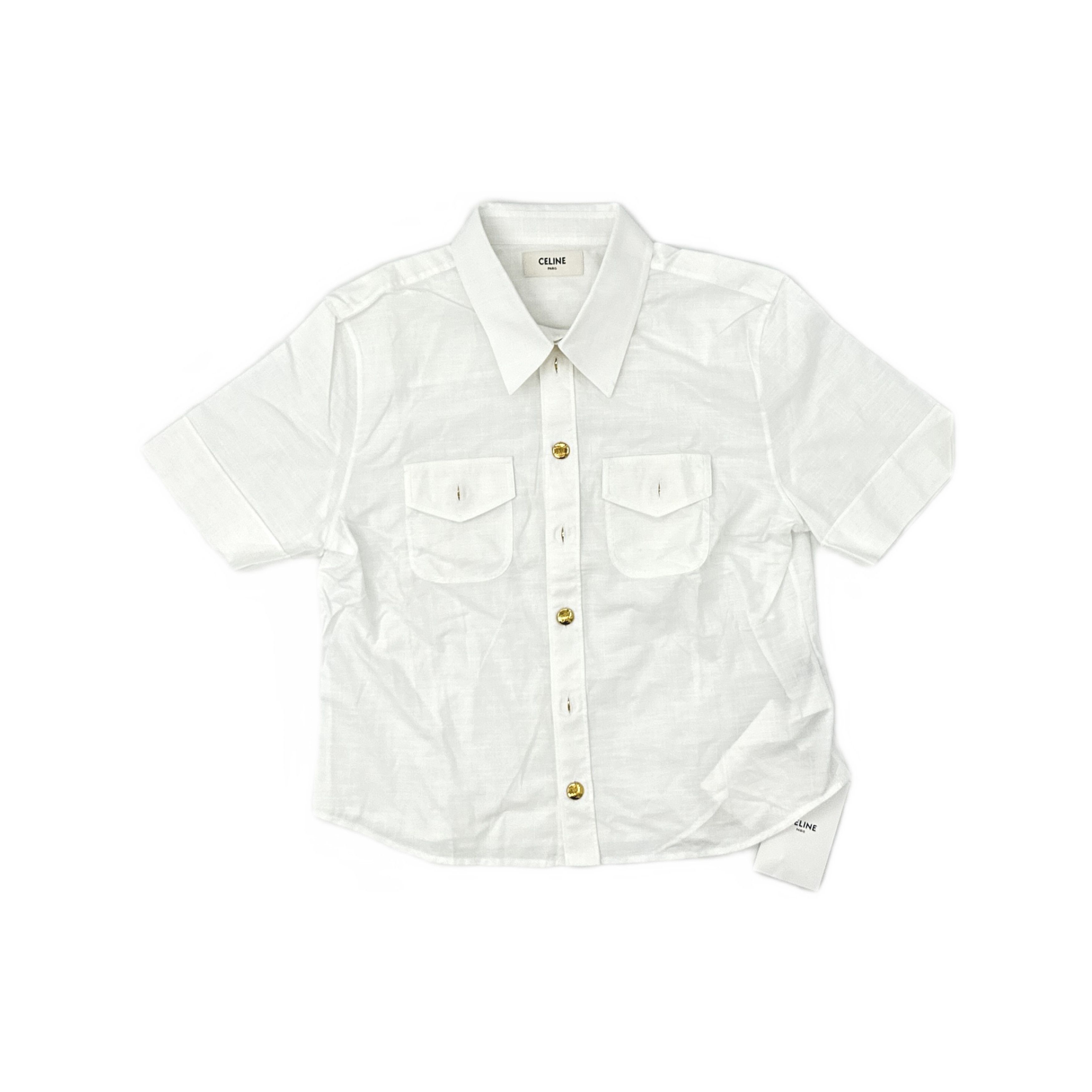 Celine Celine Cotton Button Up Shirt Size 40 Size M / US 6-8 / IT 42-44 - 1 Thumbnail